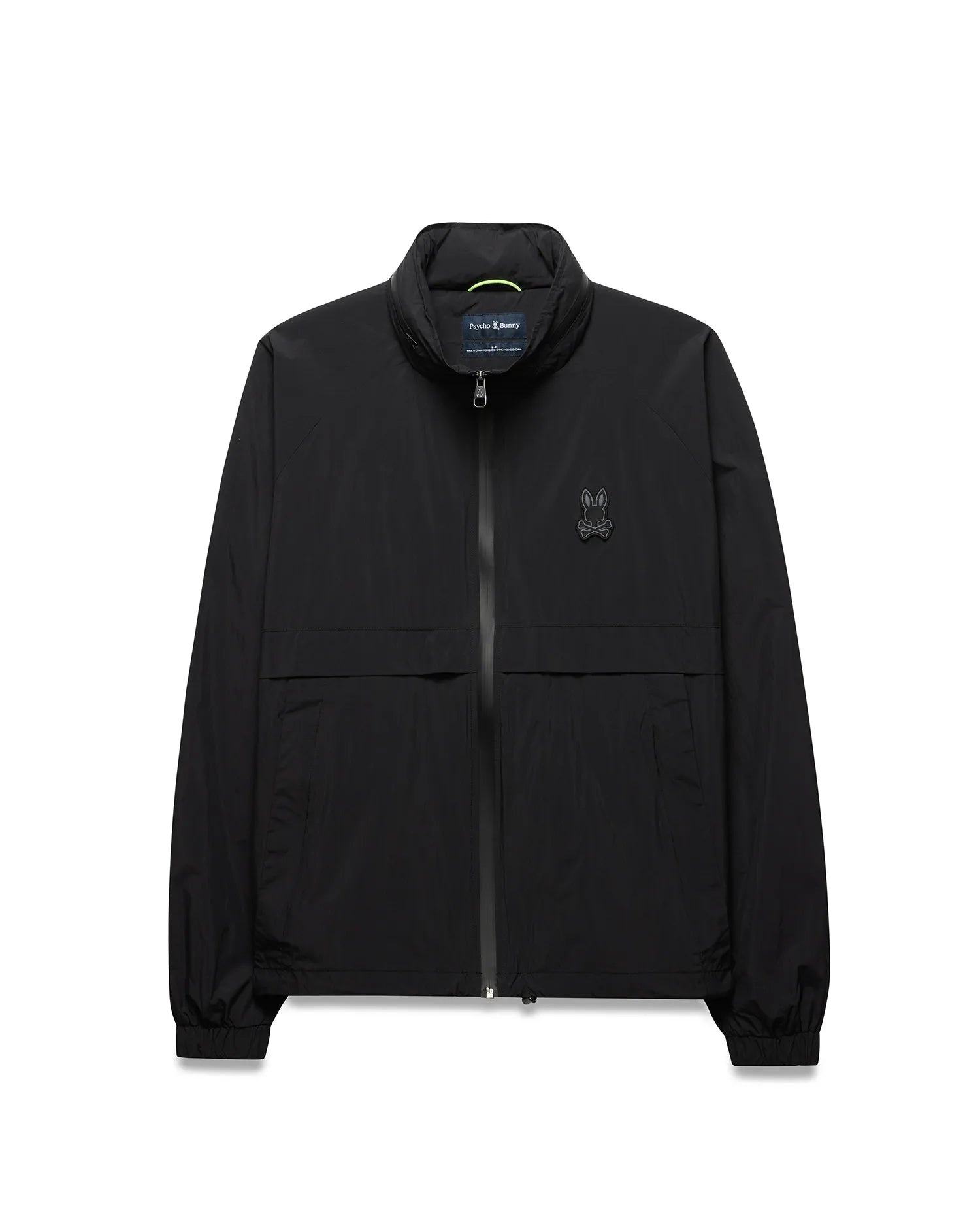 Psycho Bunny Jackets MENS JAVIER NYLON WINDBREAKER JACKET giacca nera XXS-XXXL antivento