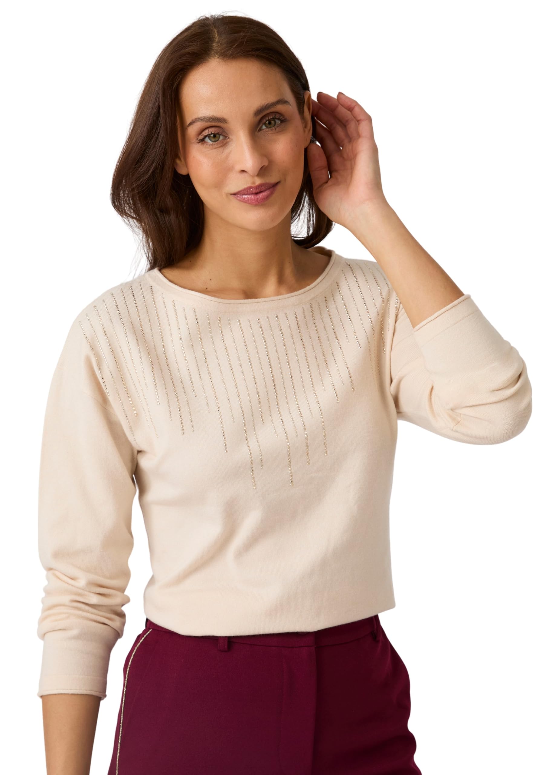 Damart Prêt-à-porter maglione donna rosso 38-40 viscosa