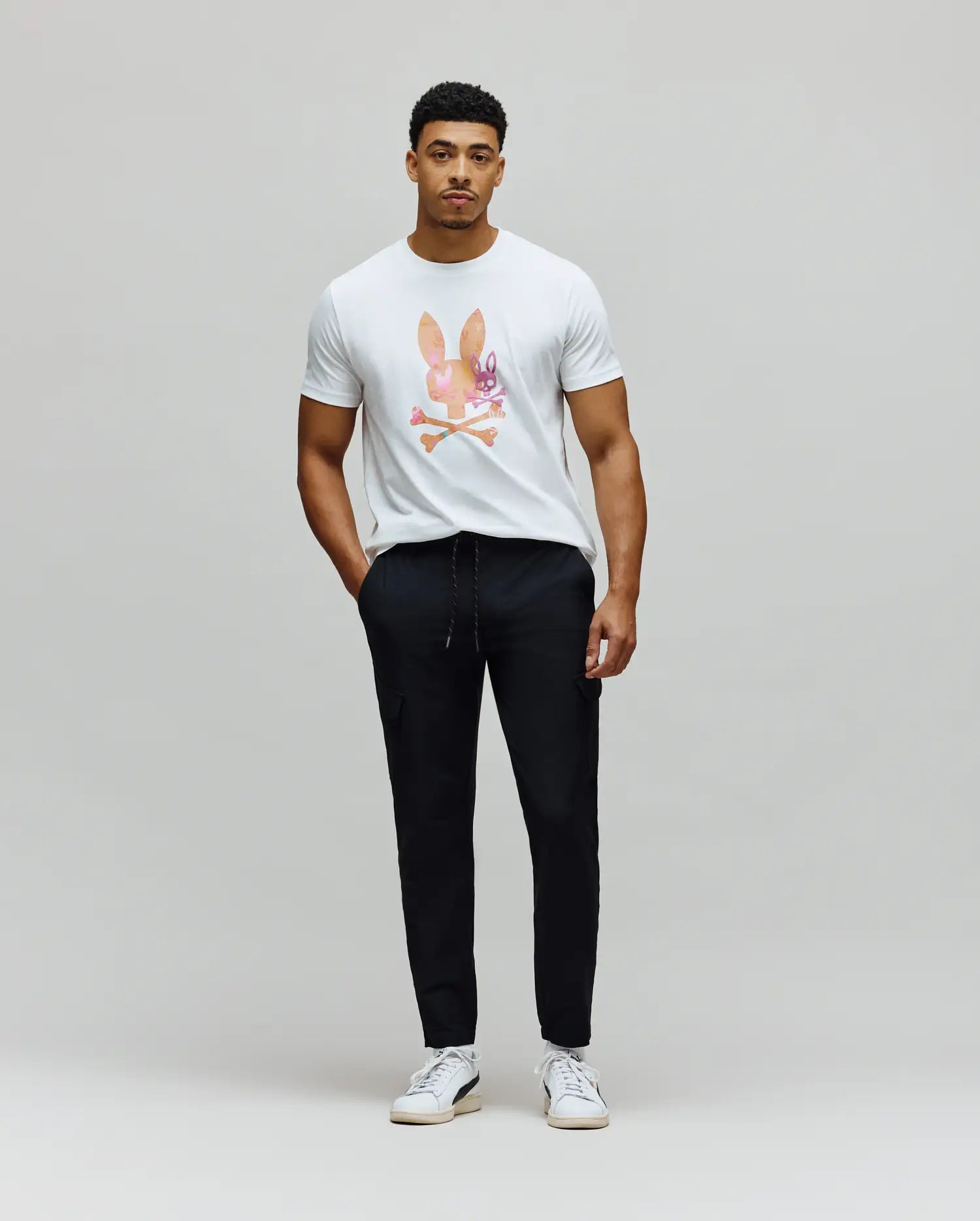Psycho Bunny Men's Pants MENS LUKA CARGO PANT 28 1/2 L MB0600023 pantaloni cargo neri