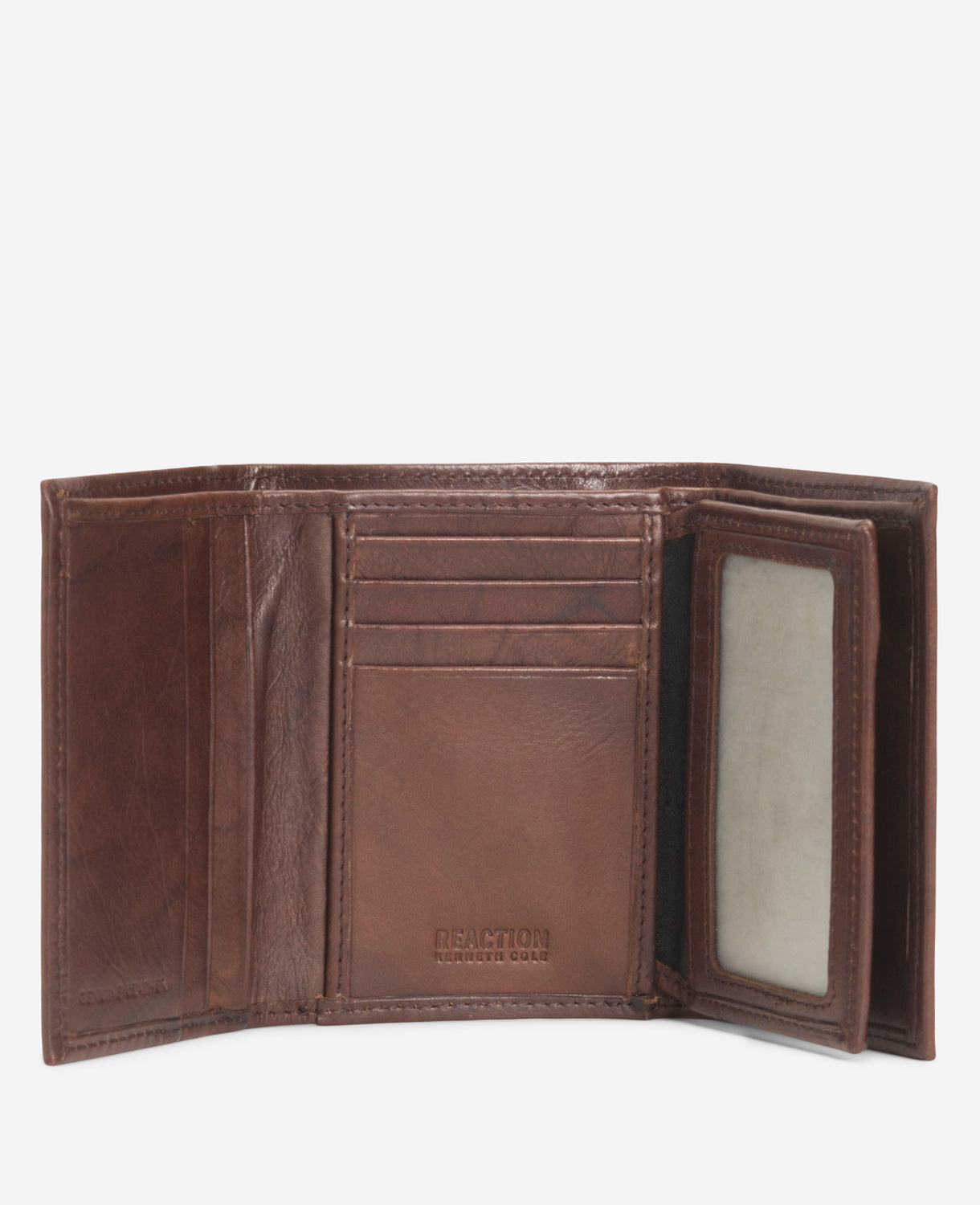 Kenneth Cole Reaction Belts, Wallets & Small Accessories Crunch Leather Slimfold Wallet portafoglio marrone anti-RFID