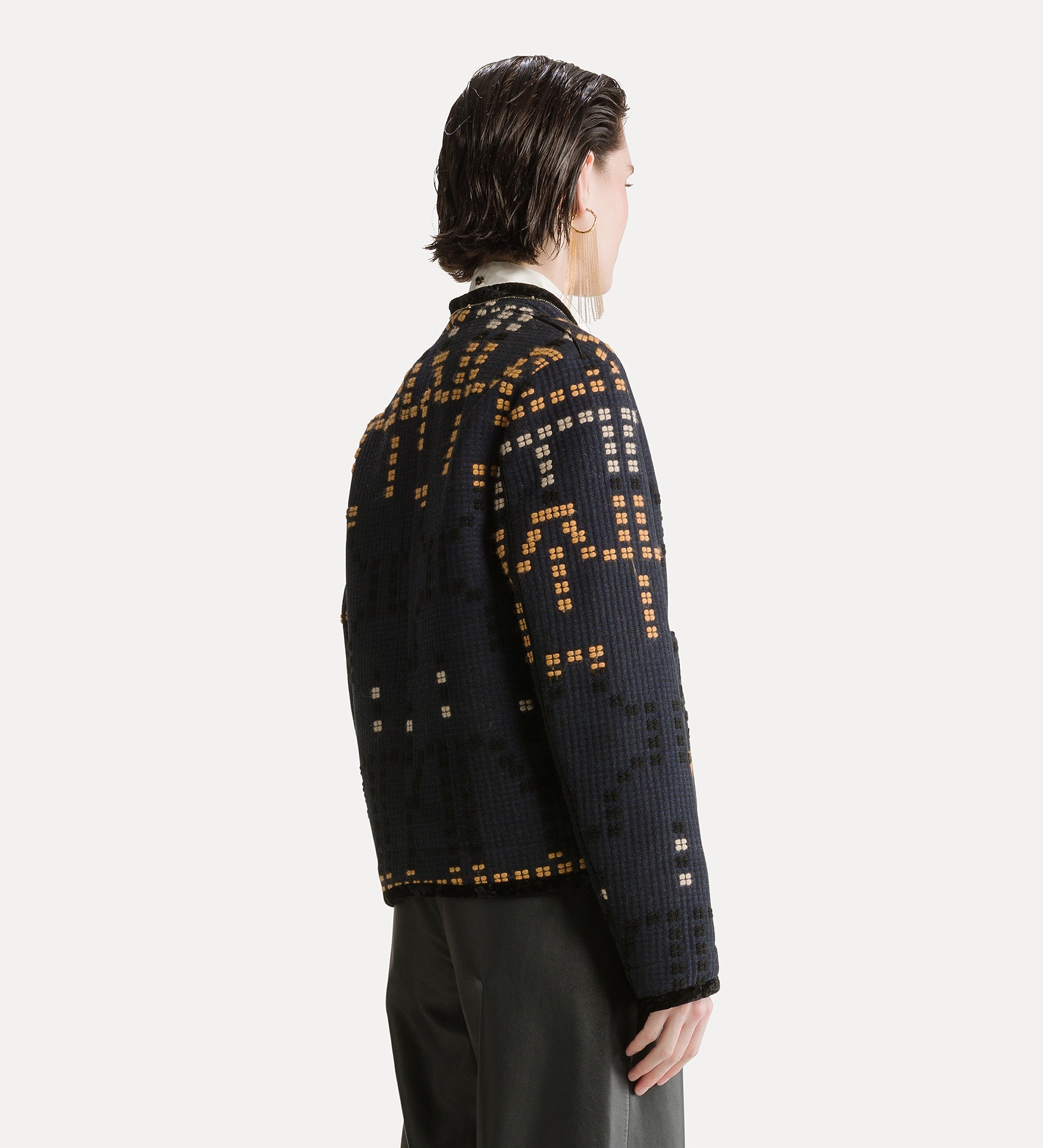 Forte giacche Samarcanda giacca jacquard notte ricami con perline