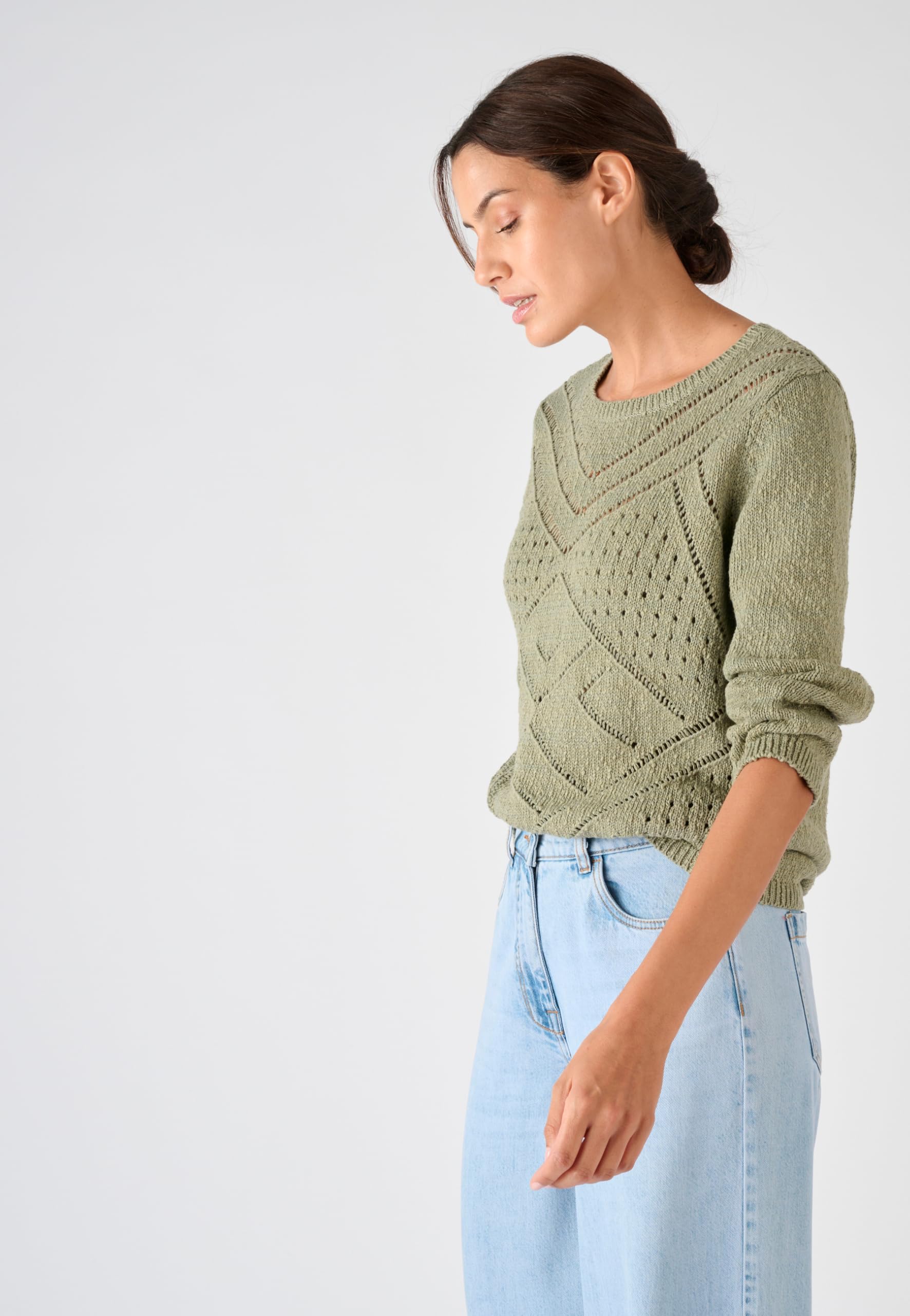 Damart Prêt-à-porter Maglia traforata puro cotone 38-40 donna