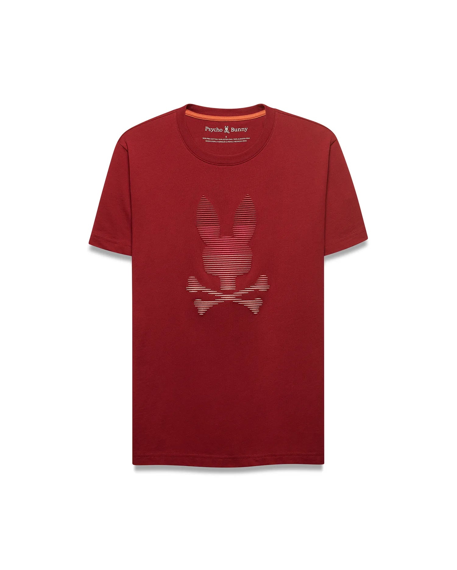 Psycho Bunny Men's Tees Slade Bunny Graphic Tee MT0200452 T-shirt Rhythm Red