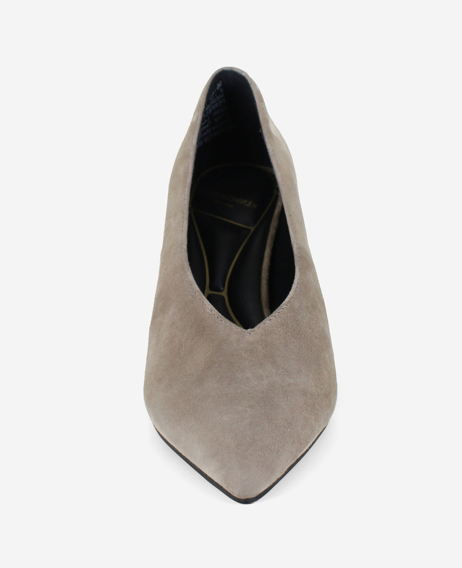 Kenneth Cole Reaction Shoes Perfecto Suede High Vamp Pump décolleté taupe scamosciate