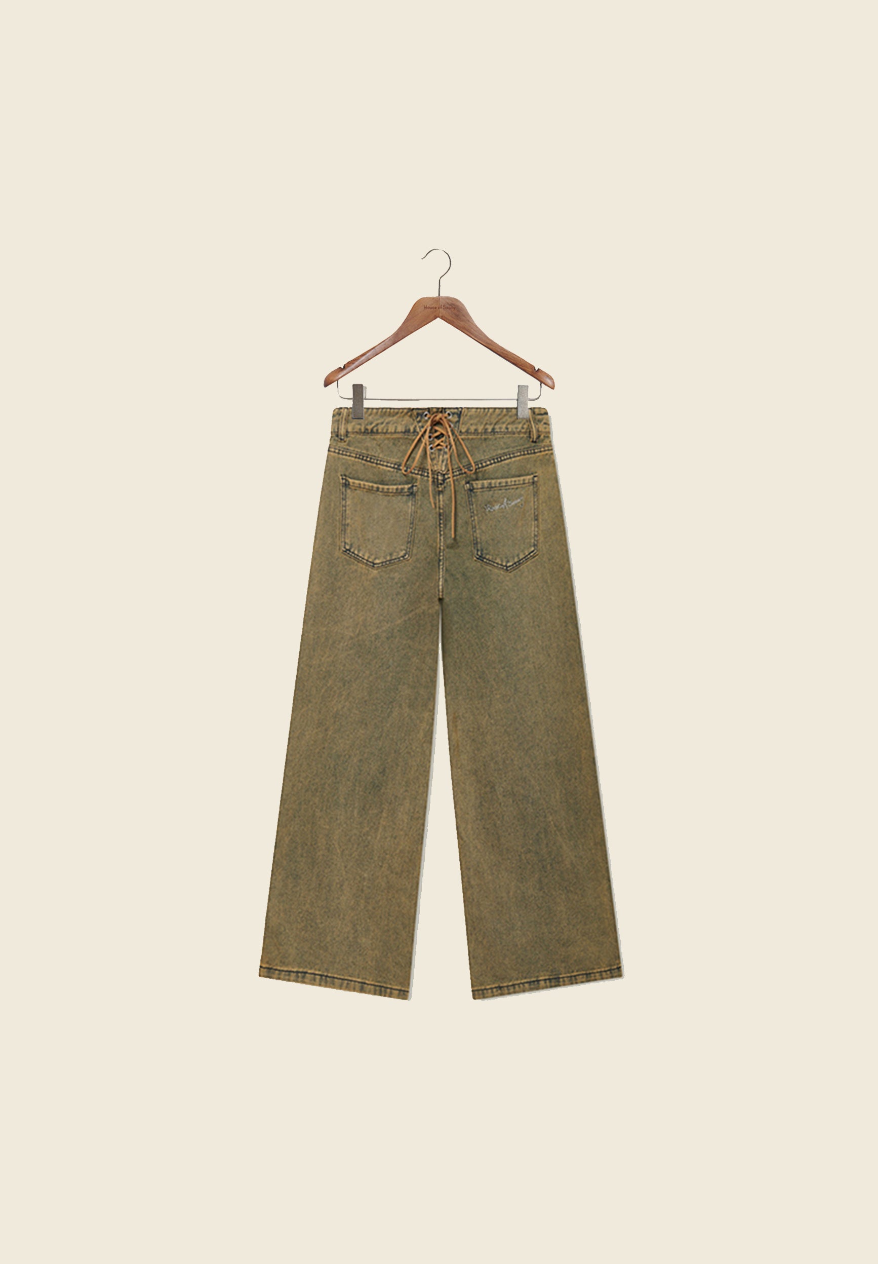 House Of Sunny Women's Denim Sandblast Wide Leg Denim jeans wide leg XS-3XL vita regolabile