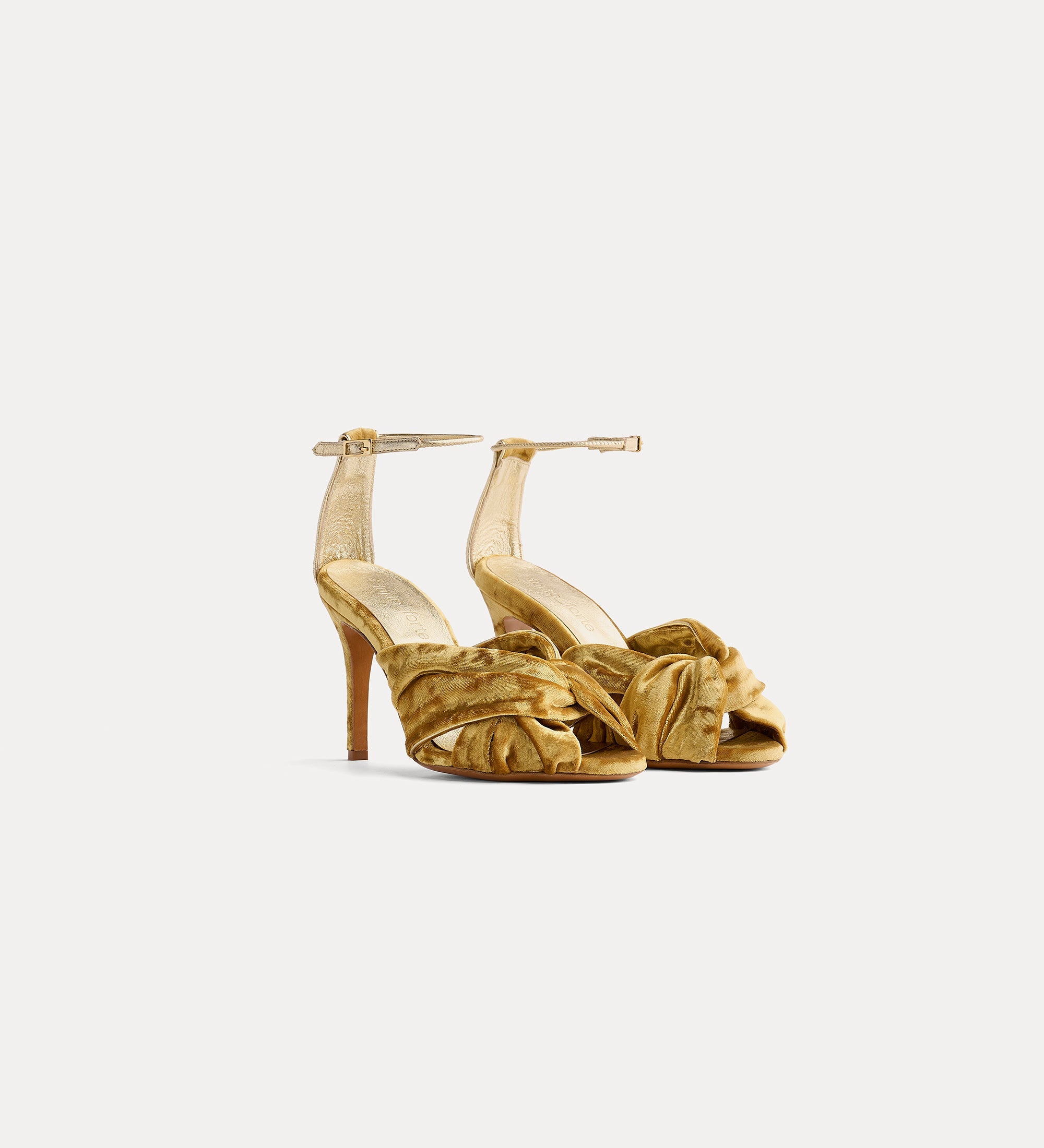 Forte scarpe Velvet Criss-Cross Sandals sandali heliodore con tacco alto