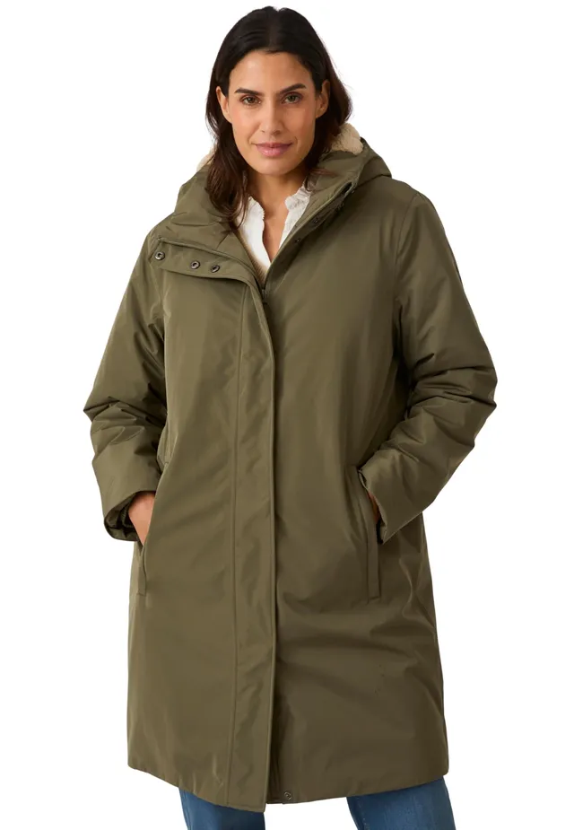 Damart Thermolactyl RainProtect parka donna blu marino e verde kaki