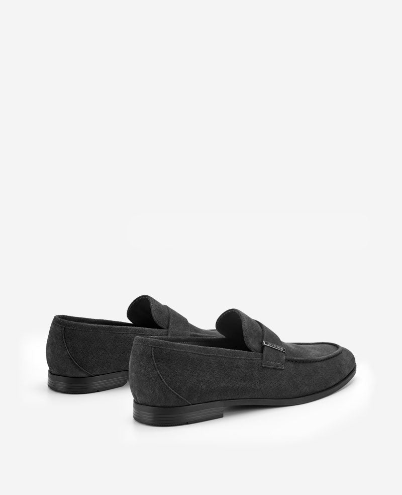 Kenneth Cole Reaction Shoes Sylvan Slip-on Loafer mocassino scamosciato antracite 7M