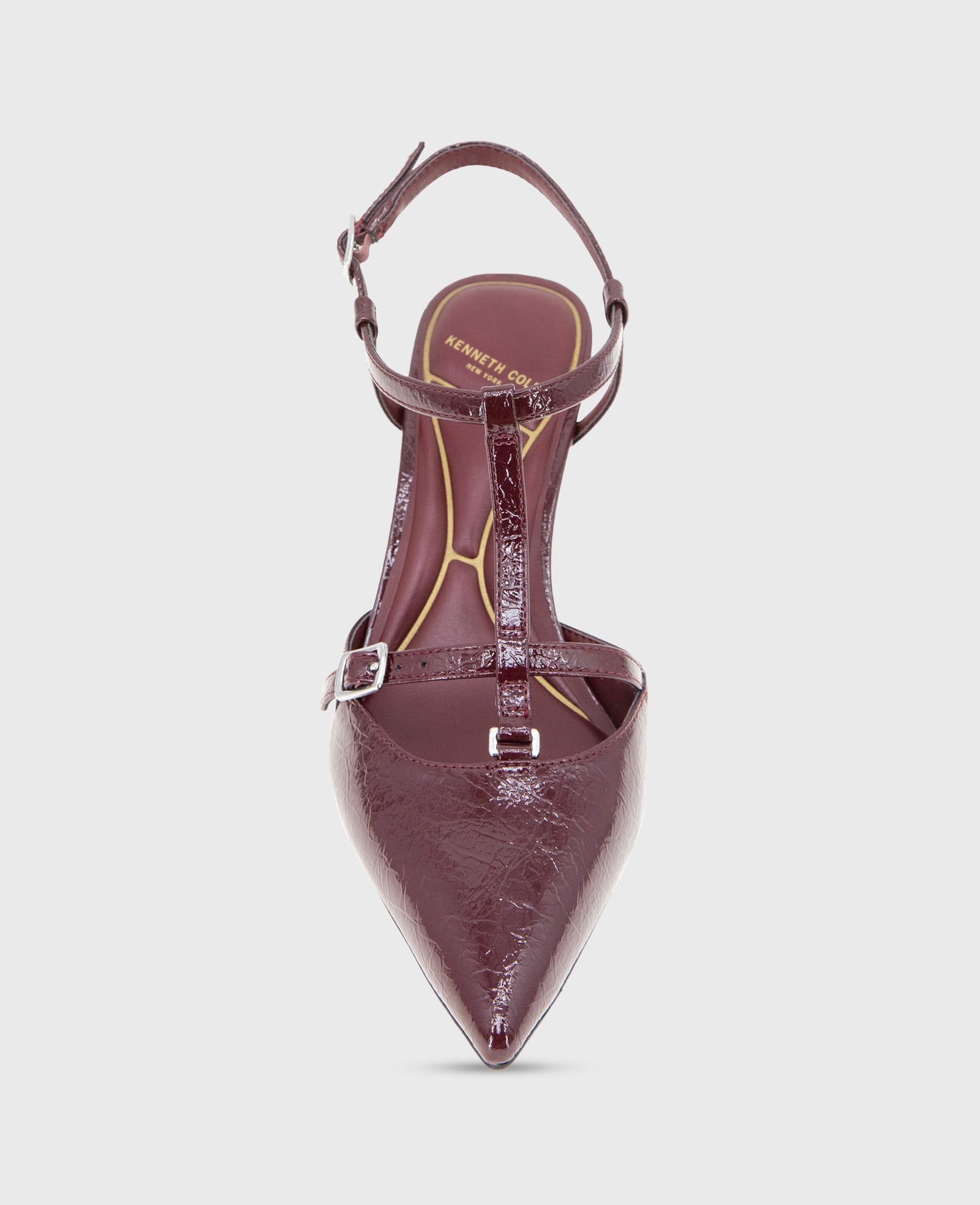 Kenneth Cole Reaction Urka Crinkle Patent slingback tacco cabernet