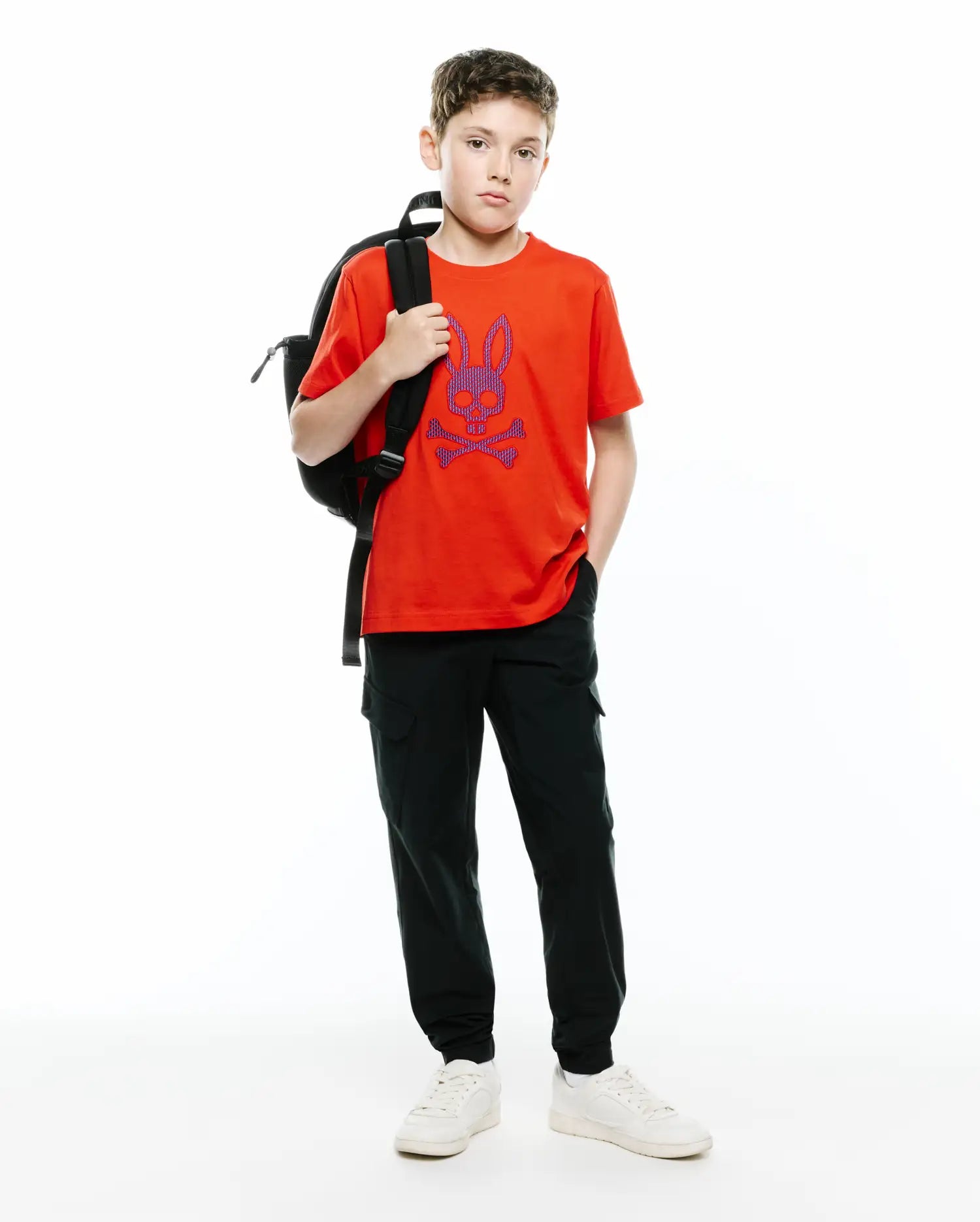 Psycho Bunny Kids Tees Stan Graphic Tee maglietta rossa bambini