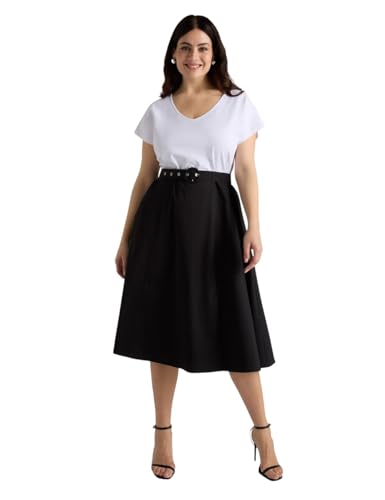 Fiorella Rubino Vestiti Vestito bimaterico Black And White vestito bianco nero
