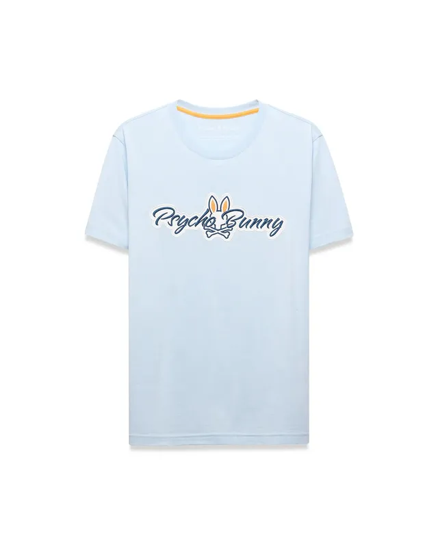 Psycho Bunny Big & Tall Jaydon Graphic Tee t-shirt Skyway in cotone Pima