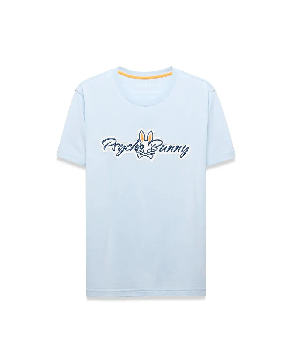 Psycho Bunny Big & Tall Jaydon Graphic Tee t-shirt Skyway in cotone Pima