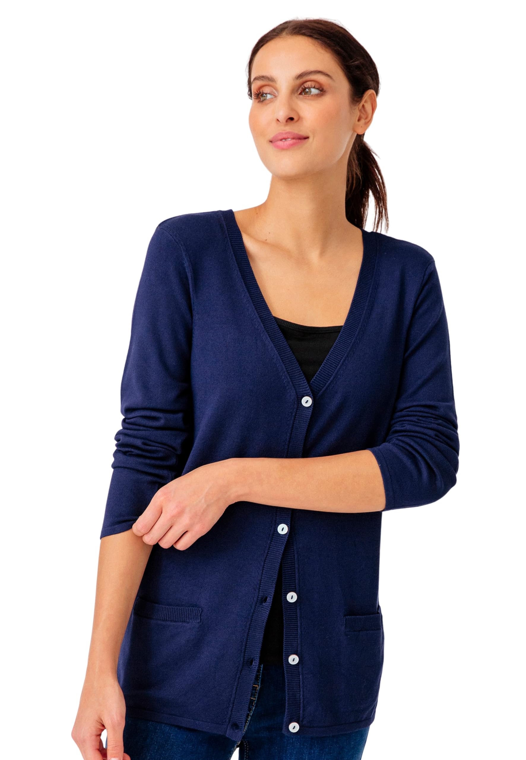Damart Prêt-à-porter Gilet da donna verde XS in maglia morbida