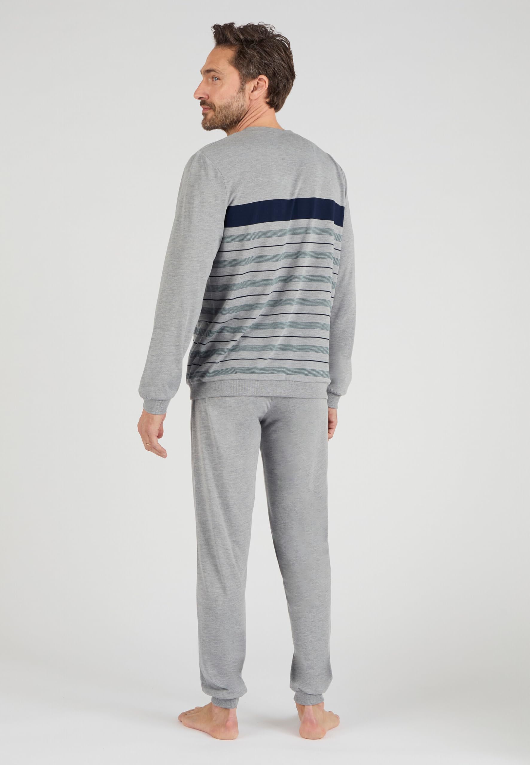 Damart Homewear pigiama Thermolactyl in jersey uomo grigio melange taglia S