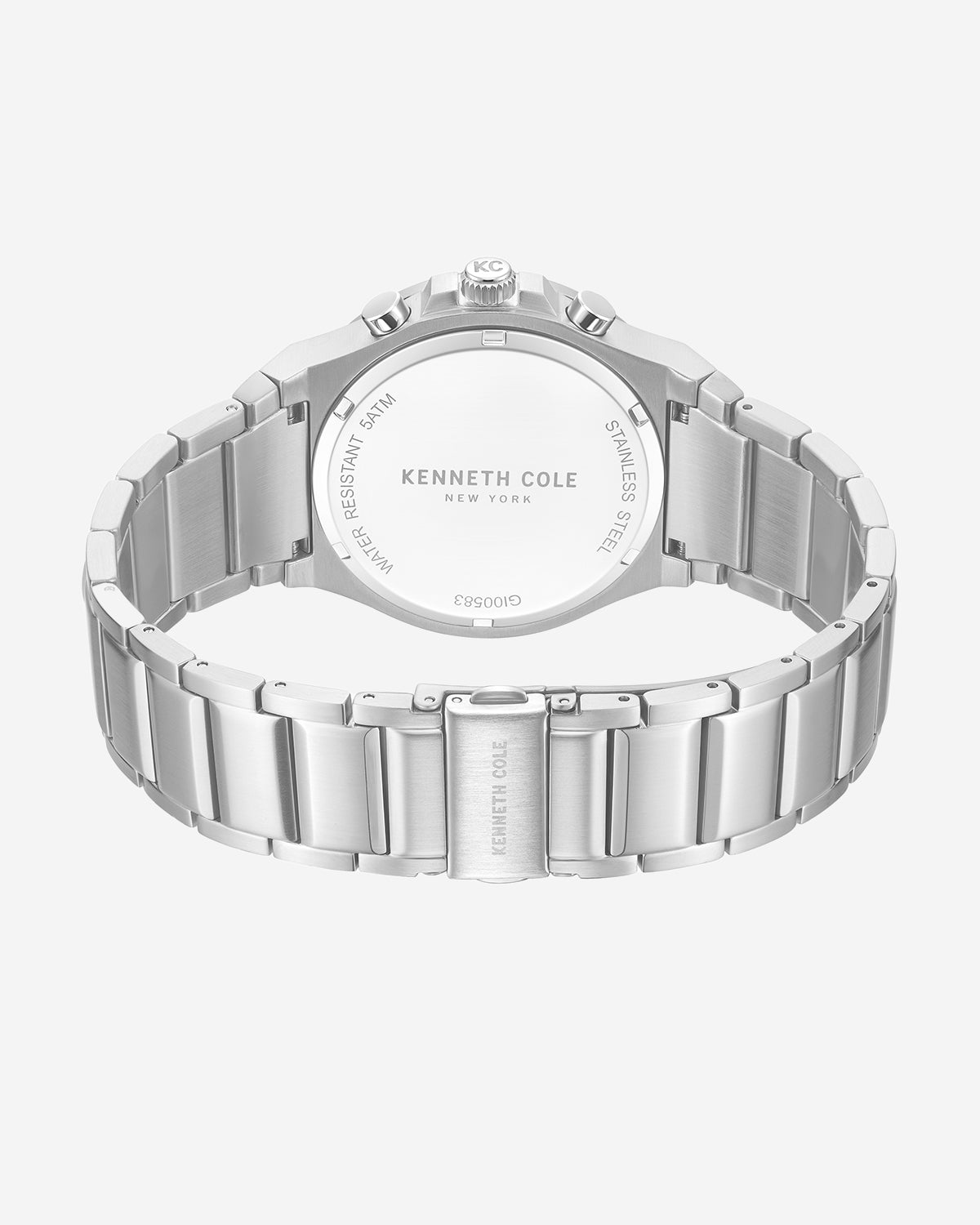 Kenneth Cole Reaction Watches Classic Bracelet Watch With Date Disc orologio Silver