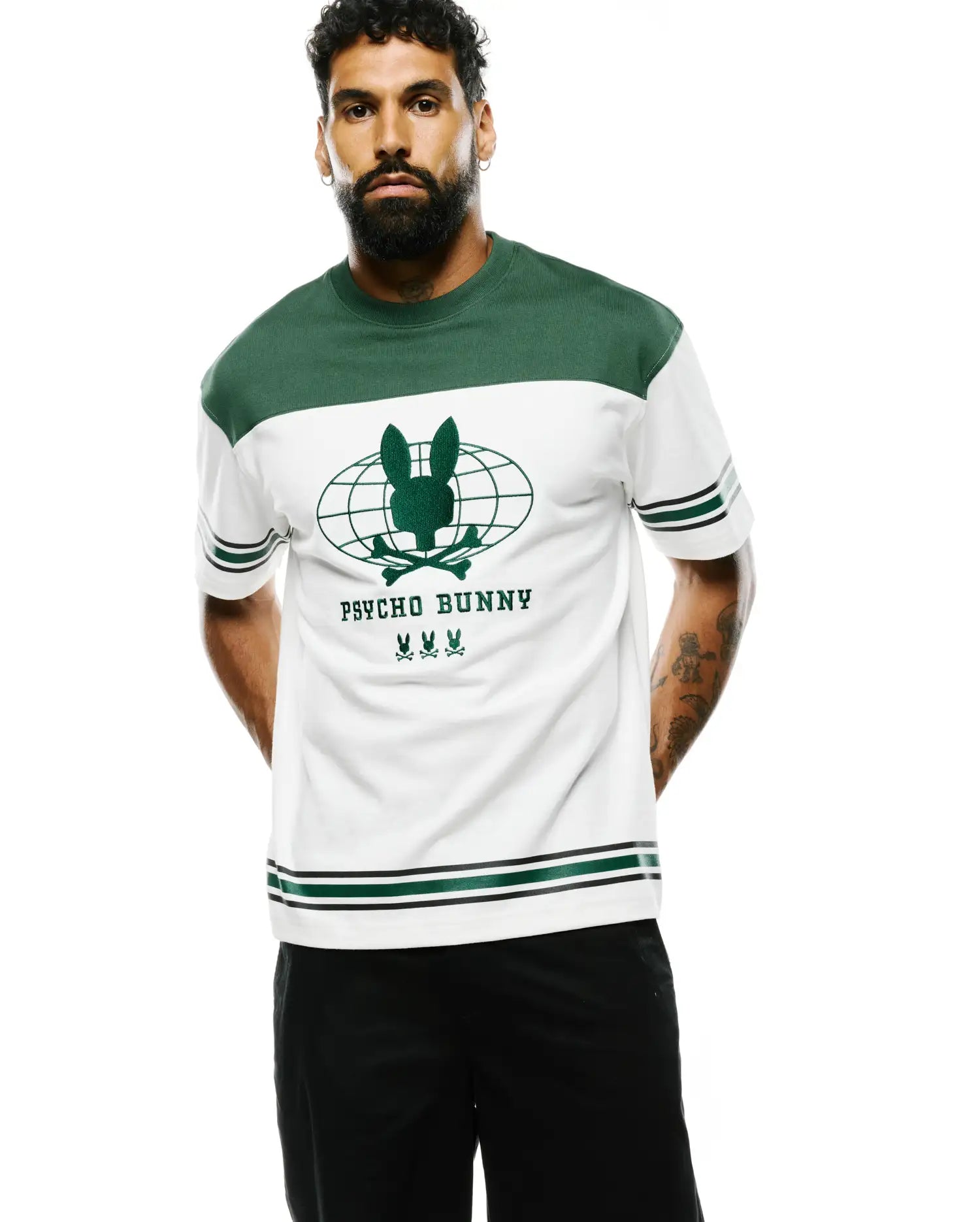 Psycho Bunny Men's Tees MEN'S MIKE GRAPHIC JERSEY TEE - MT0200387 t-shirt verde