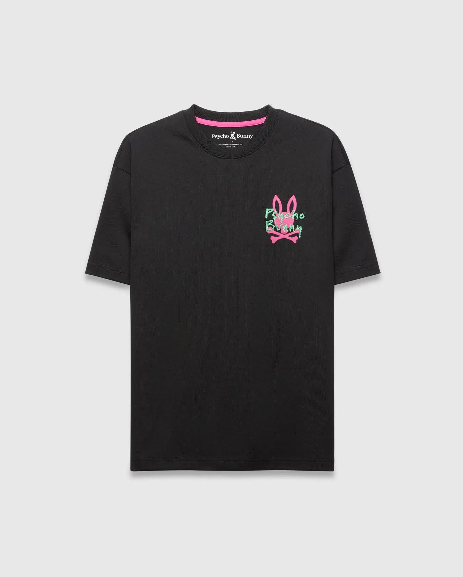 Psycho Bunny Men's Tees MENS DUNCAN OVERSIZED TEE - MT0200311 t-shirt nera