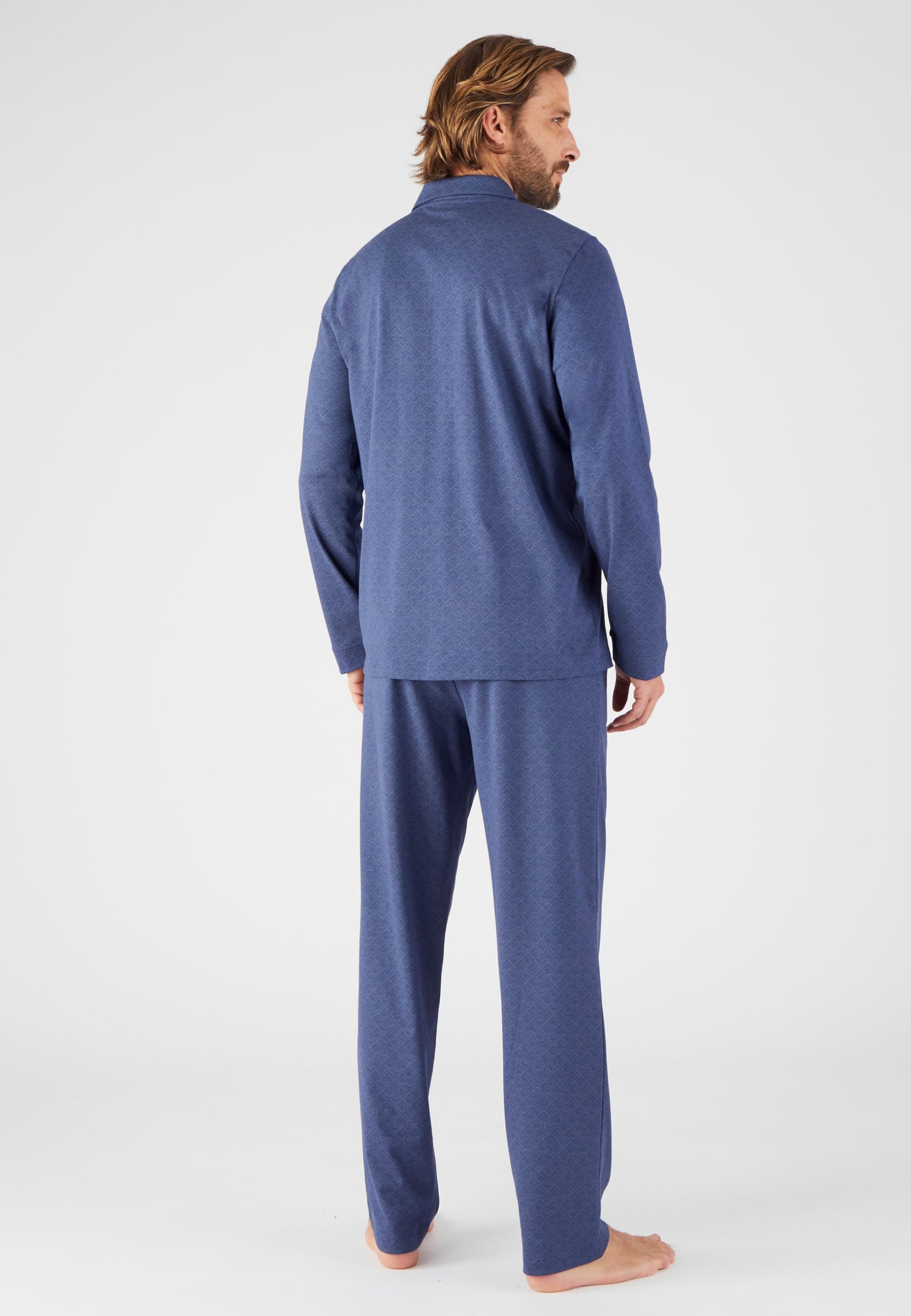 Damart Homewear Pigiama abbottonato in jersey di puro cotone uomo S