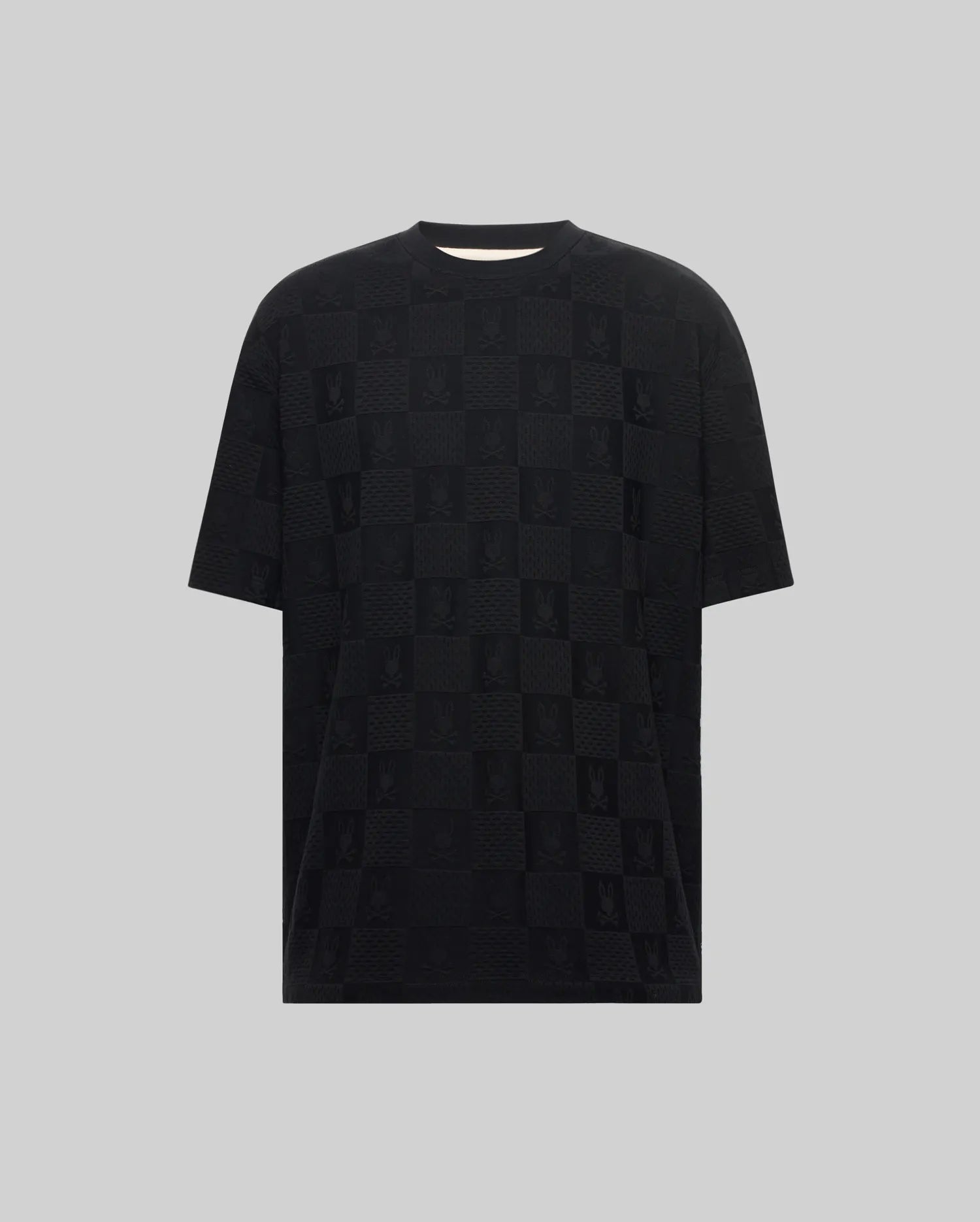Psycho Bunny Men's Tees MENS DUSTIN OVERSIZED TEE maglietta nera