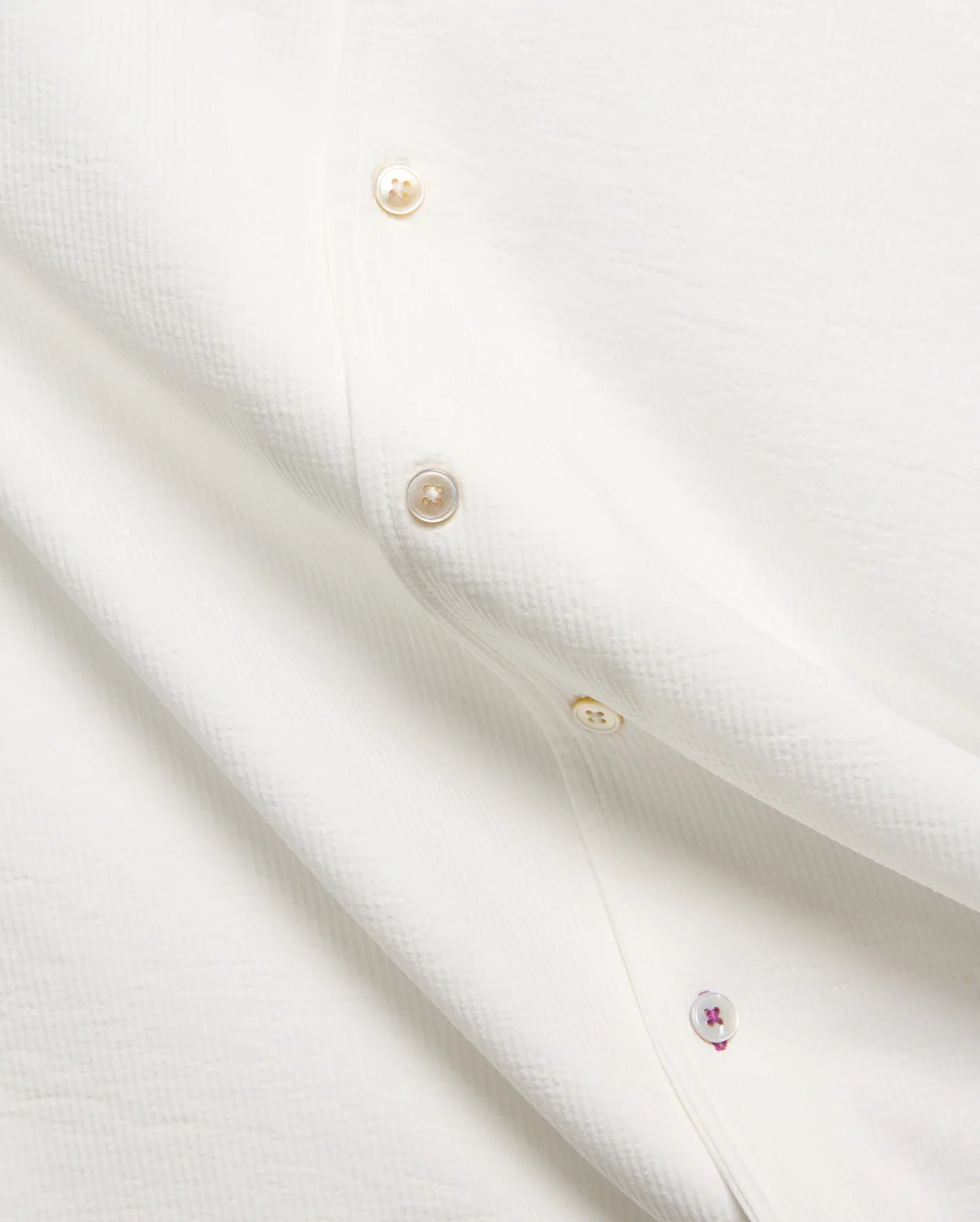 Psycho Bunny Men's Shirts Jayme Knit Shirt camicia bianca in seersucker