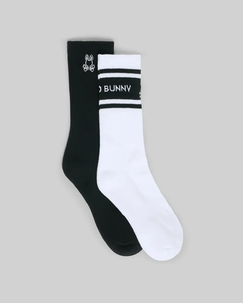 Psycho Bunny Accessories Men's 2 Pack Sport Sock calze sportive nere 2 paia