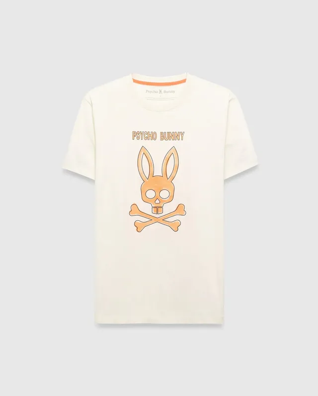 Psycho Bunny Men's Tees Adler Graphic Tee t-shirt bianca cotone Pima