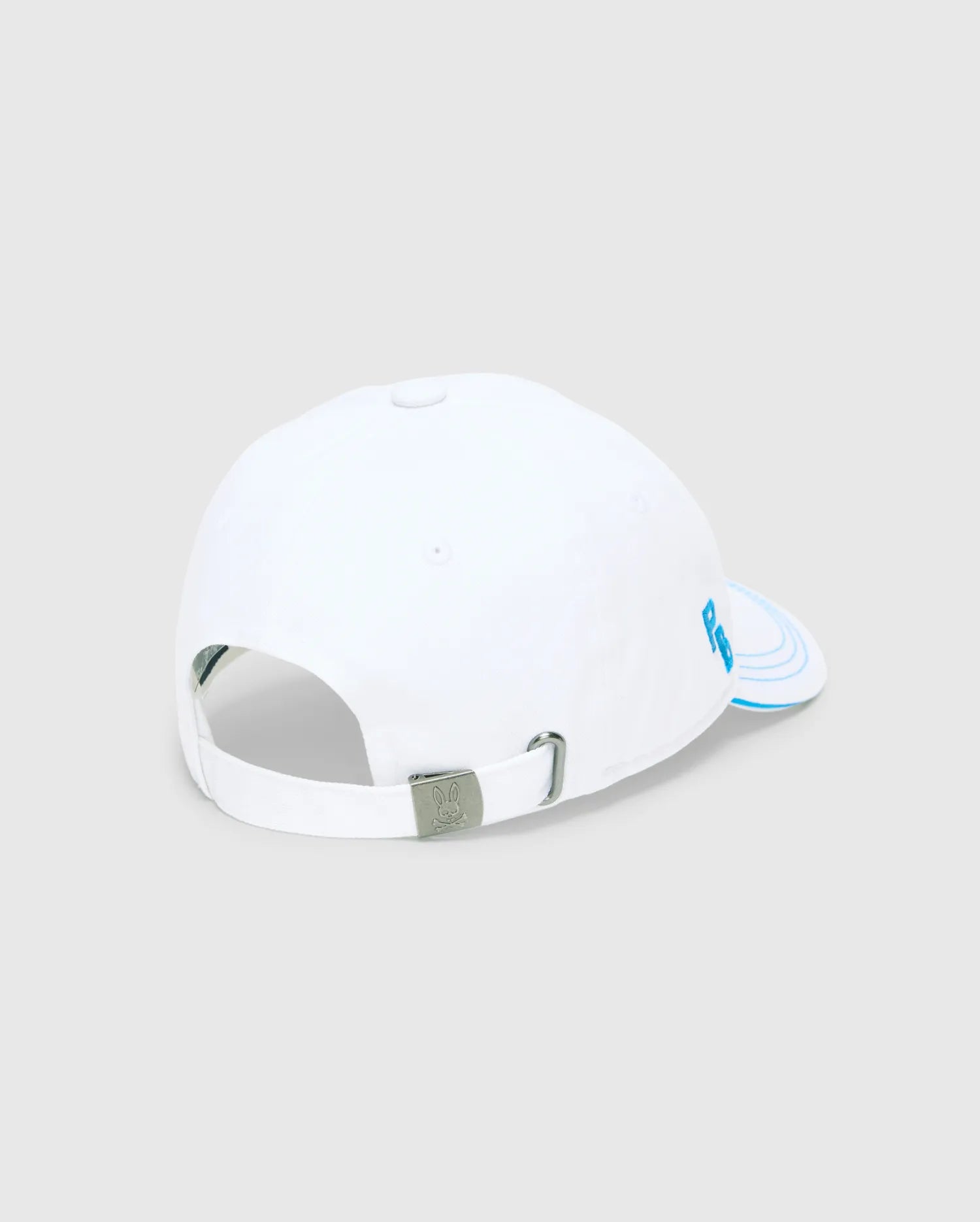 Psycho Bunny Accessories Mens Ray Baseball Cap cappellino bianco cotone
