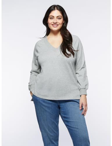 Fiorella Rubino Lurex Sweatshirt with V-Neck felpa XS Plus