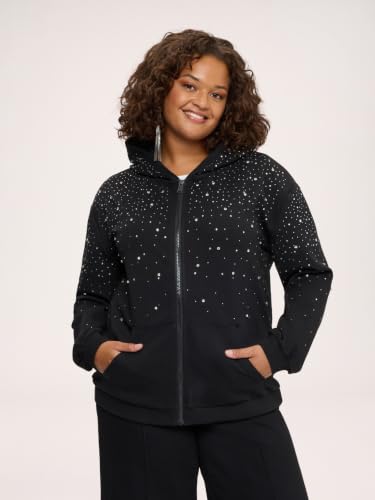 Fiorella Rubino Maglie e felpe Felpa aperta con applicazioni luminose M Plus