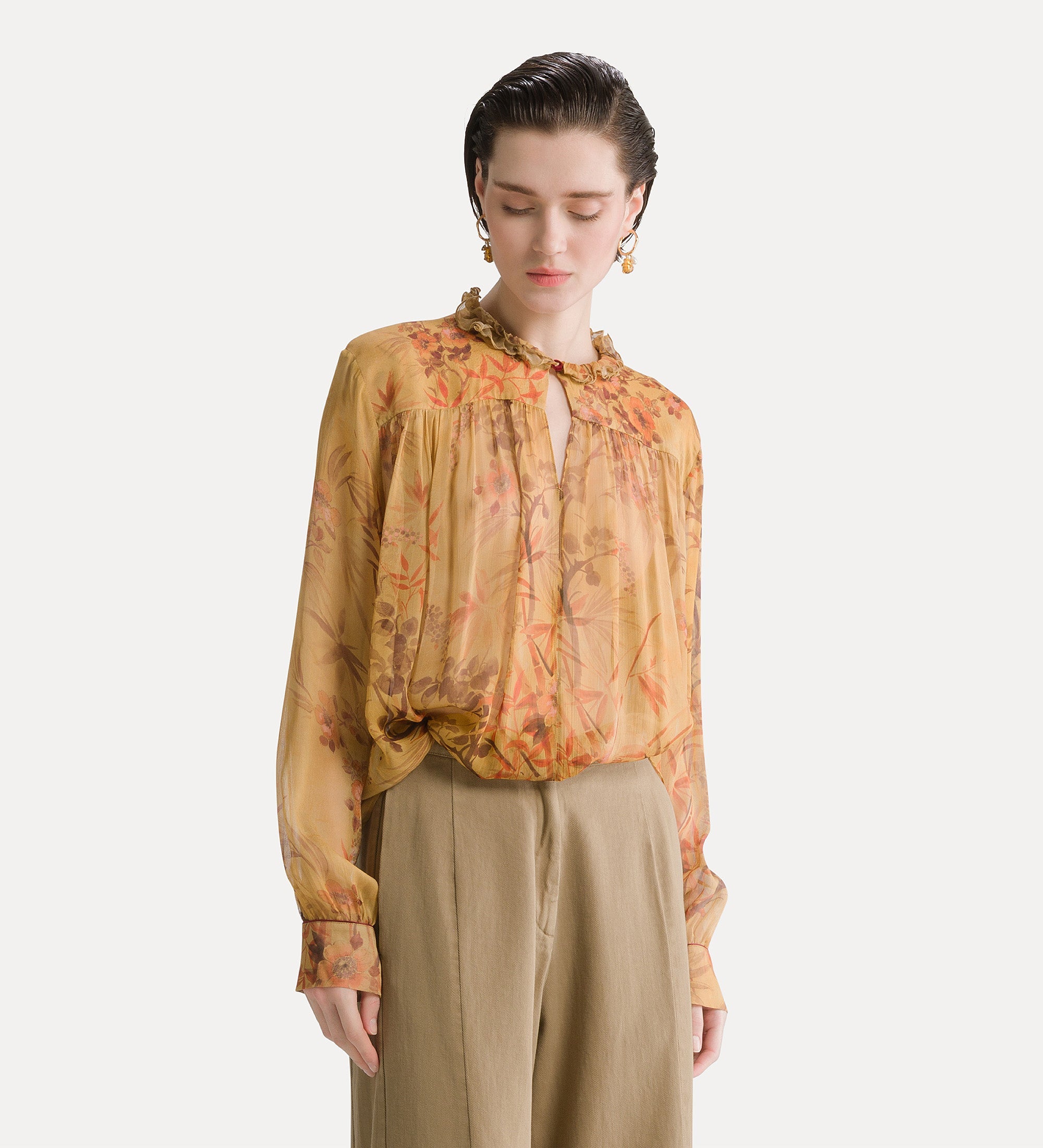 Forte camicie Le Bambou Secret Crepon Bohemian Shirt camicia heliodore
