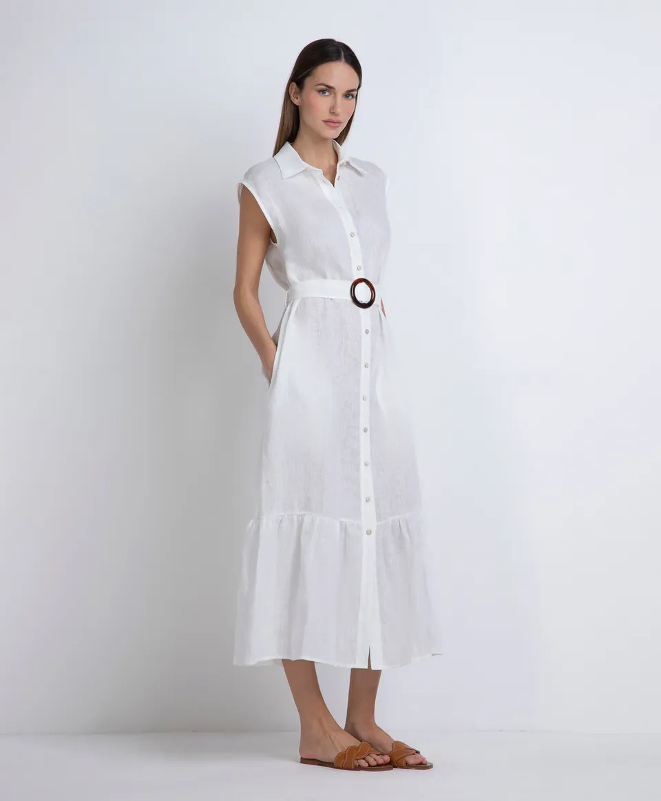 Markup Donna Vestiti Abito chemisier in misto lino