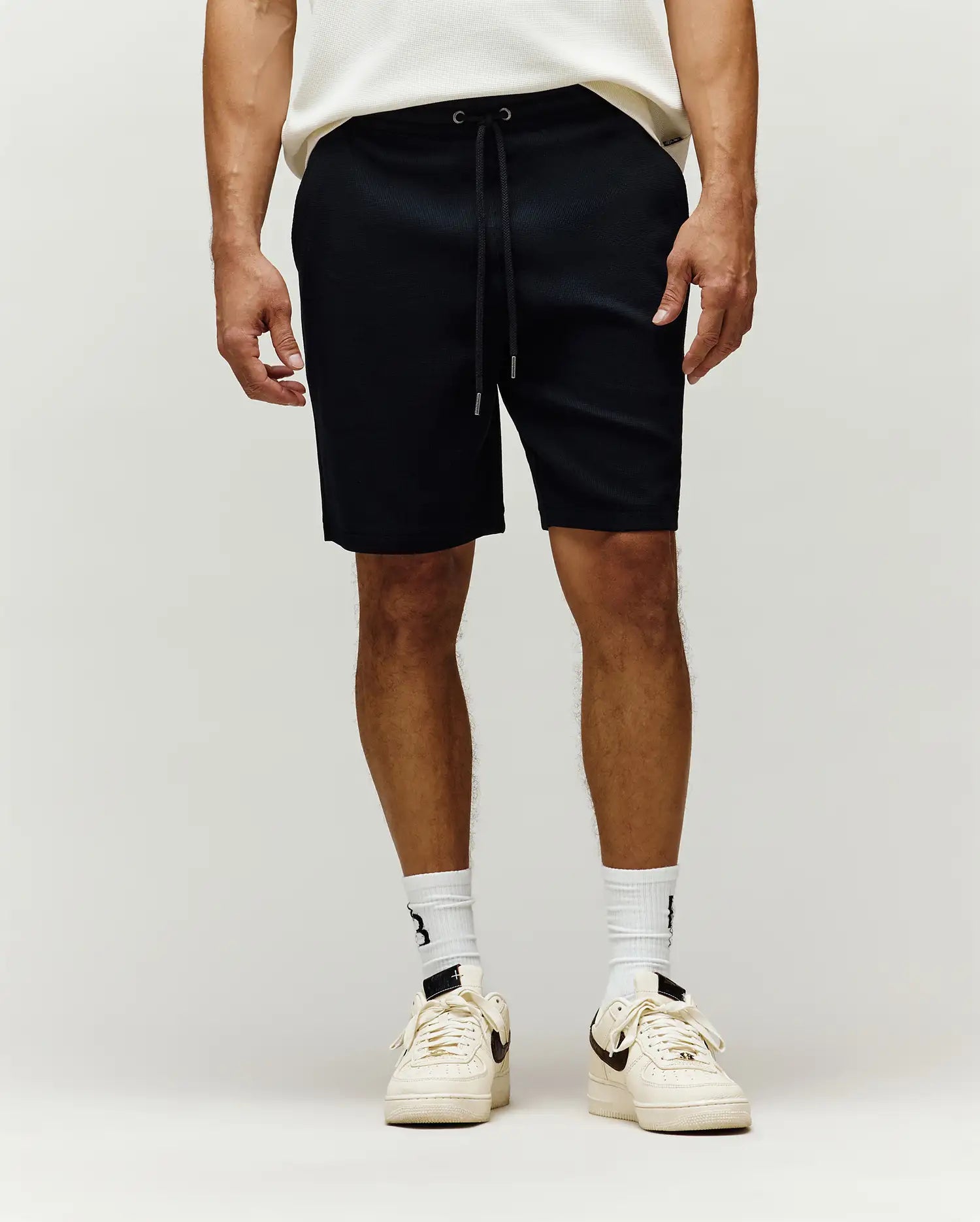 Psycho Bunny Men's Shorts Maxton Waffle Sweatshort 8" shorts neri