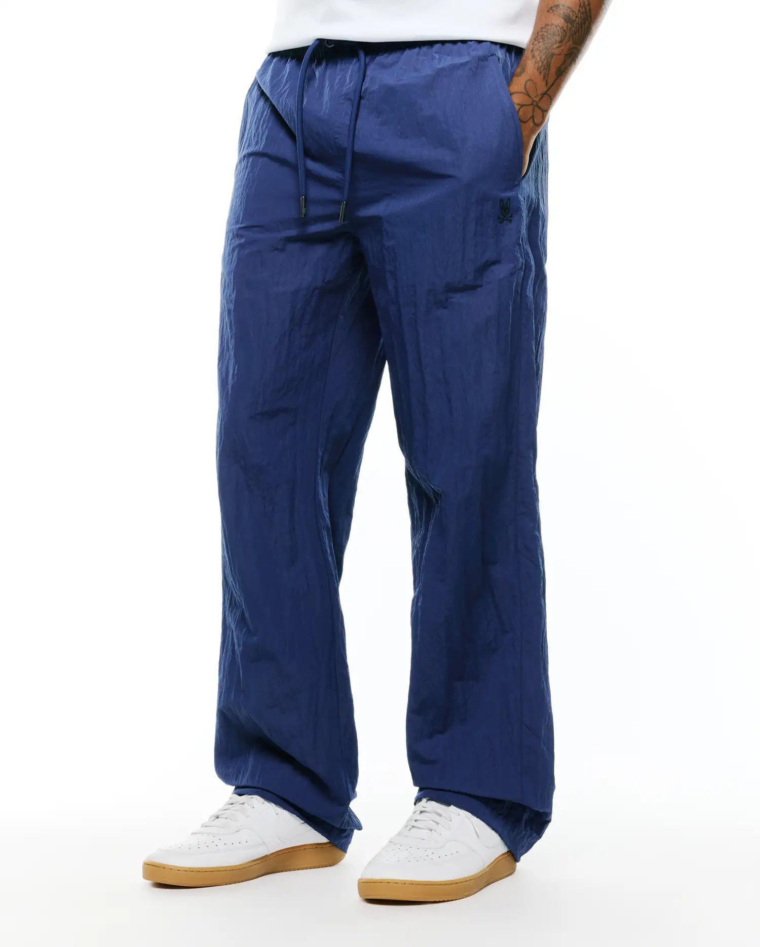Psycho Bunny Men's Pants Alder Relaxed Fit Nylon Pants pantaloni 499 Twilight Blue