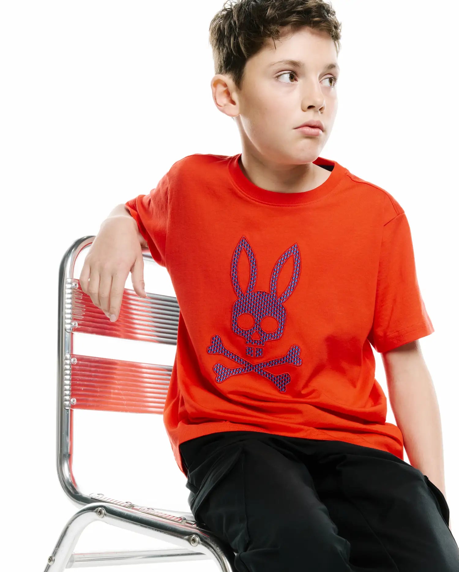 Psycho Bunny Kids Tees Stan Graphic Tee maglietta rossa bambini