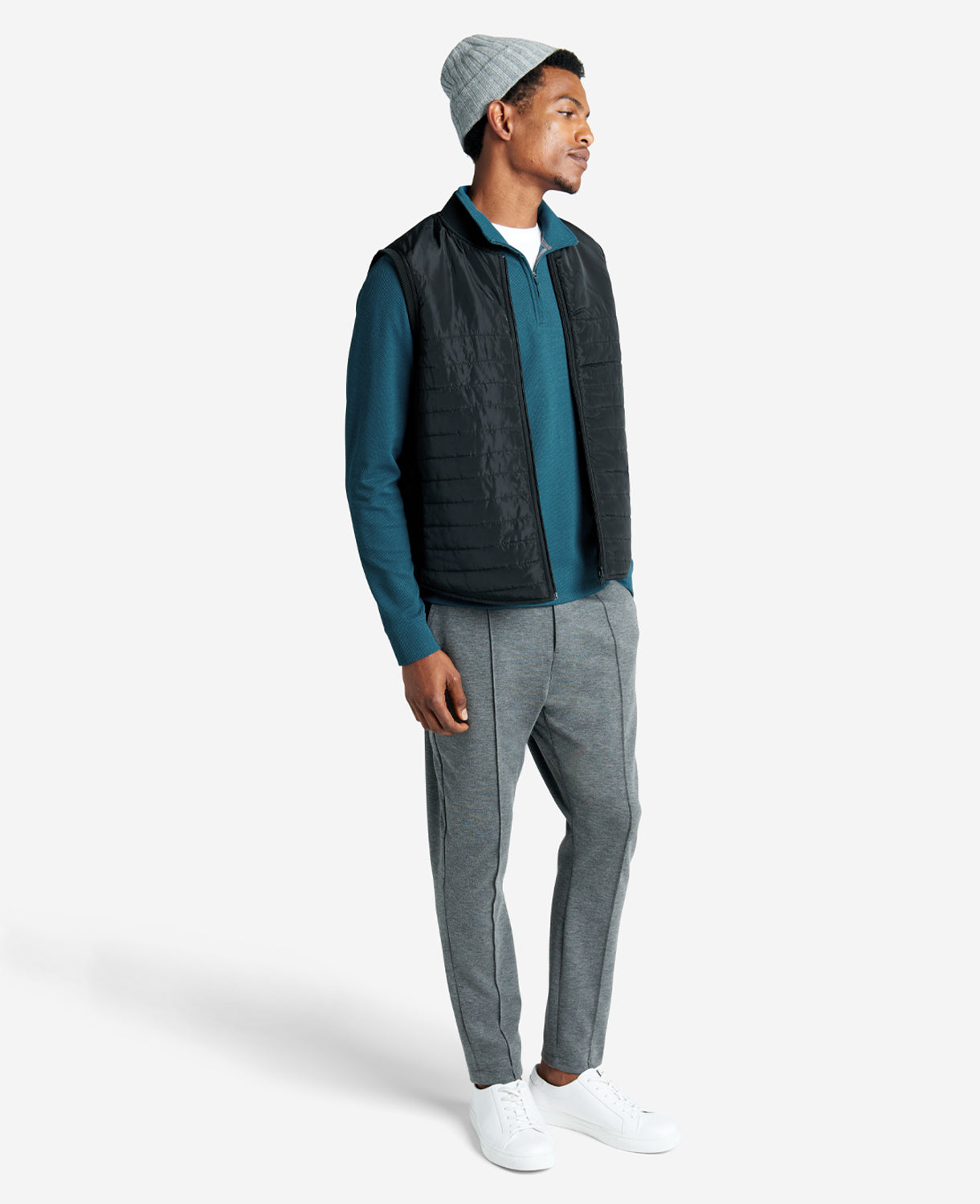 Kenneth Cole Reaction Kenneth Cole Sport Quarter-Zip Knit Pullover maglia blu mezza zip traspirante