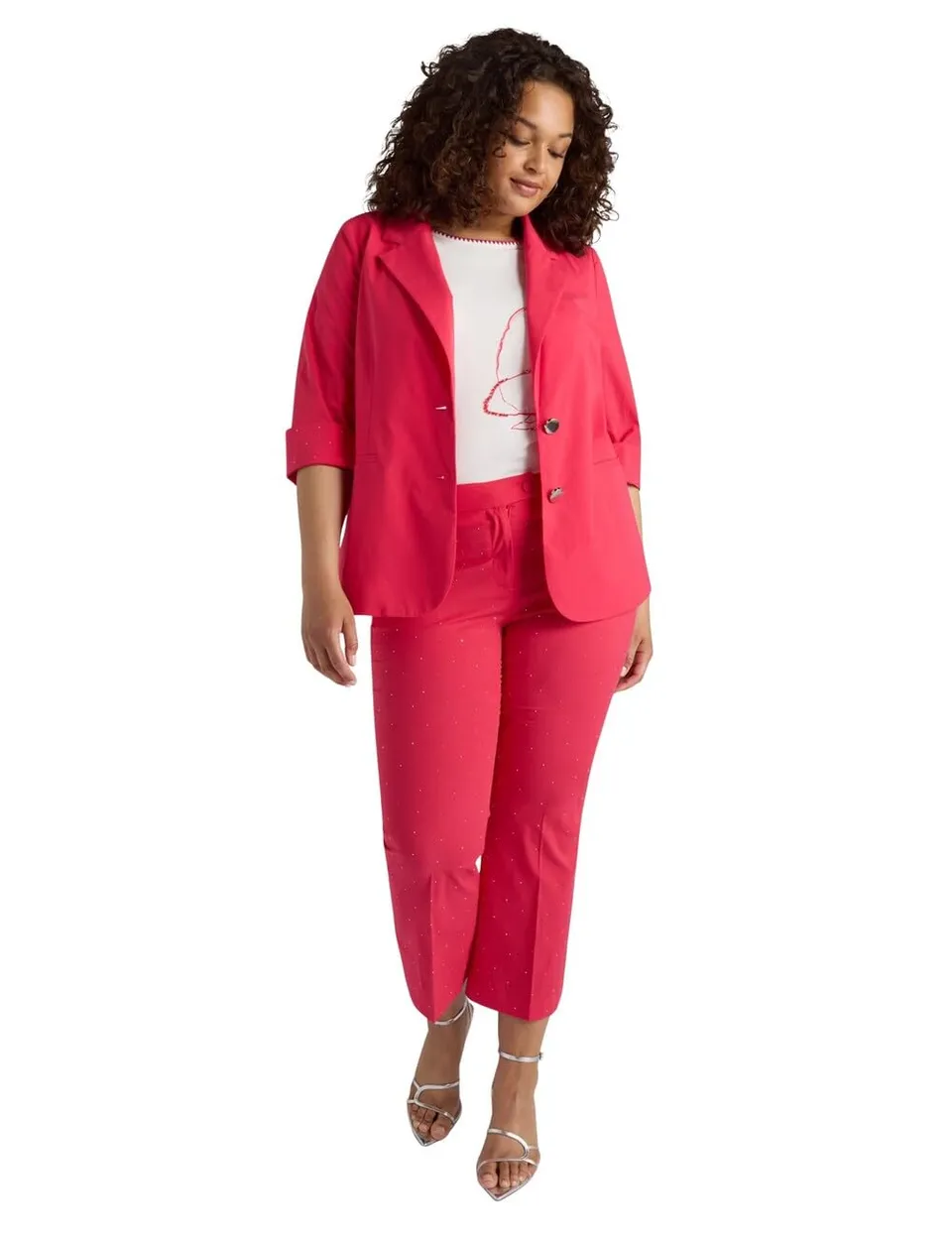 Fiorella Rubino Pantaloni Pantaloni con Piccole Borchie XL Plus stretch