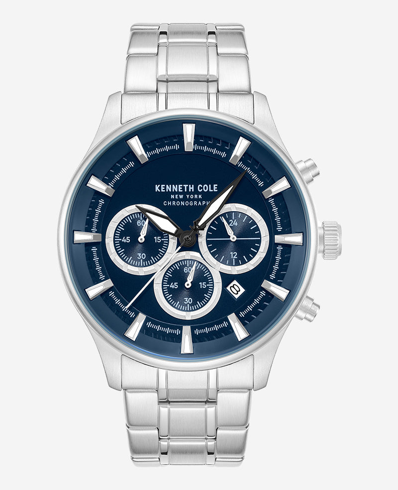 Kenneth Cole Reaction Watches Skeleton Automatic Stainless Bracelet Watch orologio argento