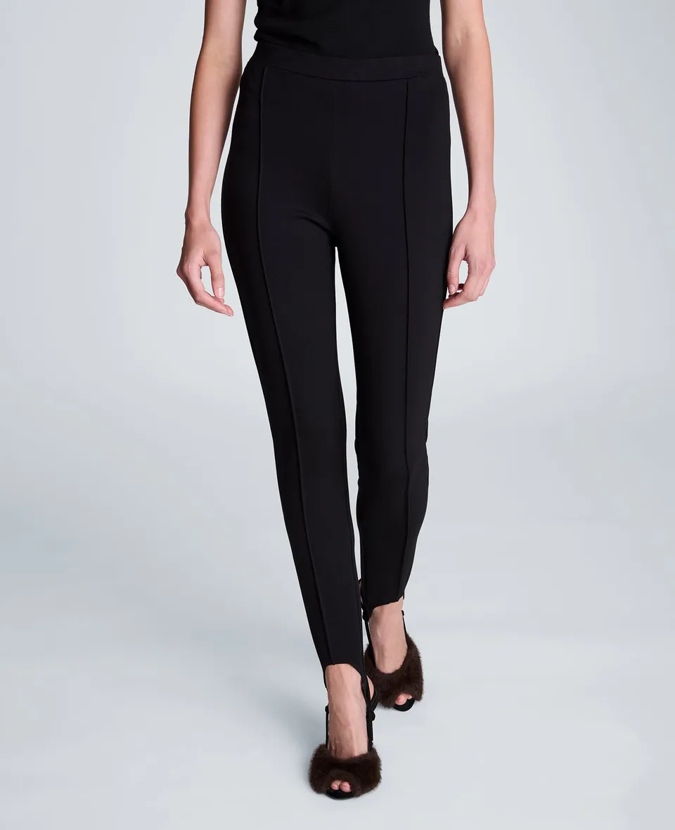 Kenneth Cole Reaction Clothing Pull On Stirrup Pintucked Legging leggings neri con staffa