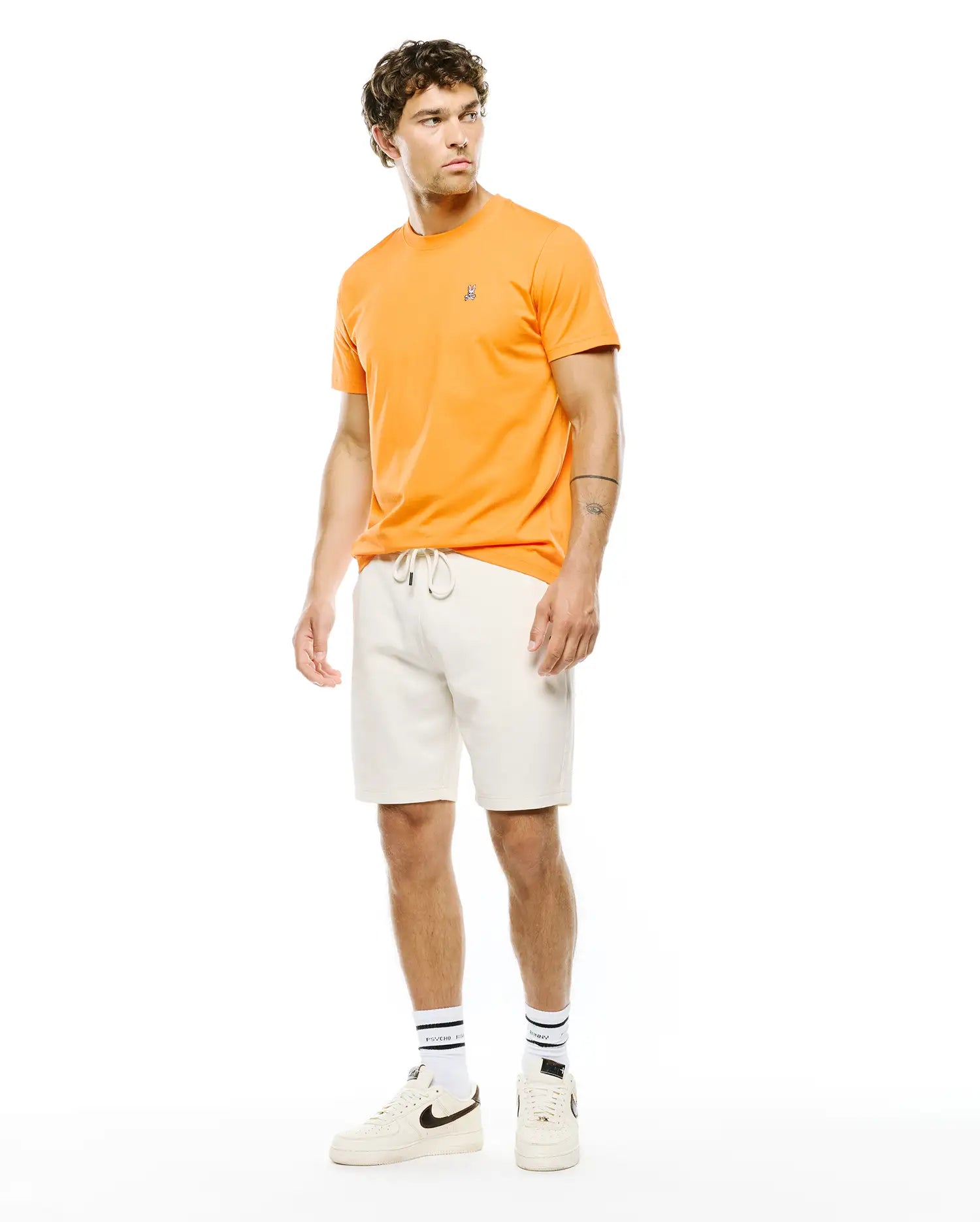 Psycho Bunny Men's Tees Classic Crew Neck Tee maglietta arancione