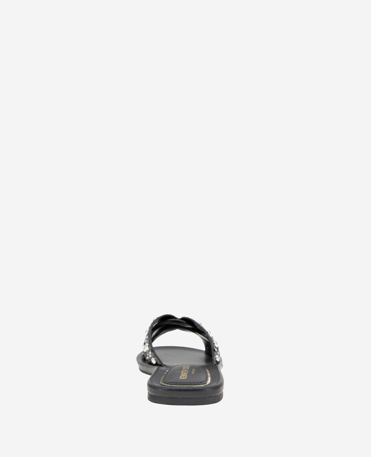 Kenneth Cole Reaction Shoes Jula Flat Sandal sandali neri in rafia