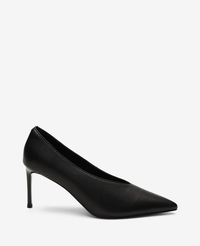 Kenneth Cole Reaction Shoes Perfecto Leather High Vamp Pump décolleté nere pelle