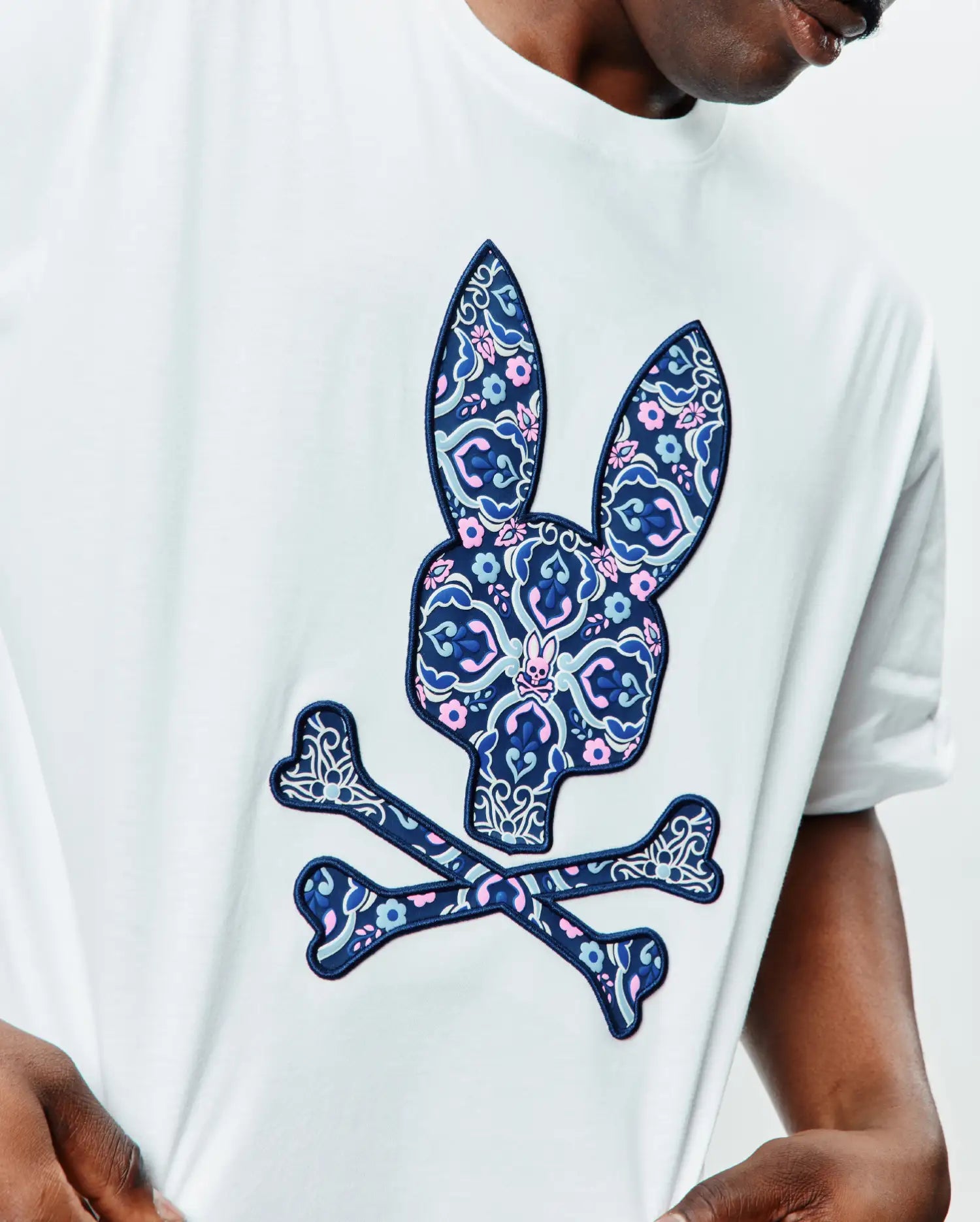 Psycho Bunny Big & Tall Luke Graphic Tee T-shirt bianca