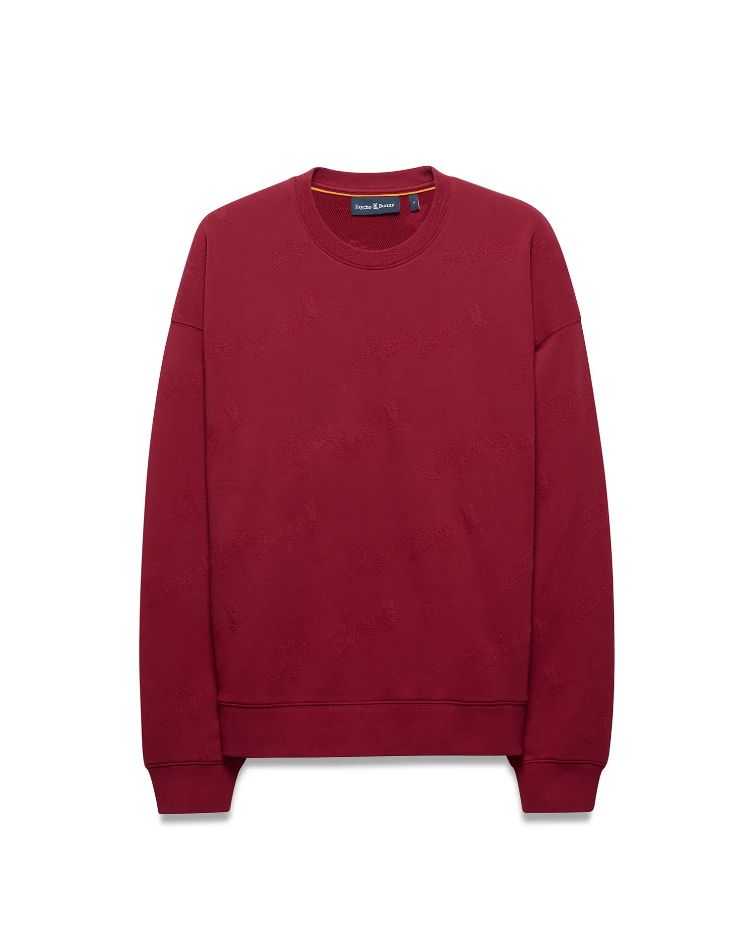 Psycho Bunny Men's Sweatshirts & Hoodies MEN'S CEDRICK JACQUARD SWEATSHIRT MT0500250 felpa rossa