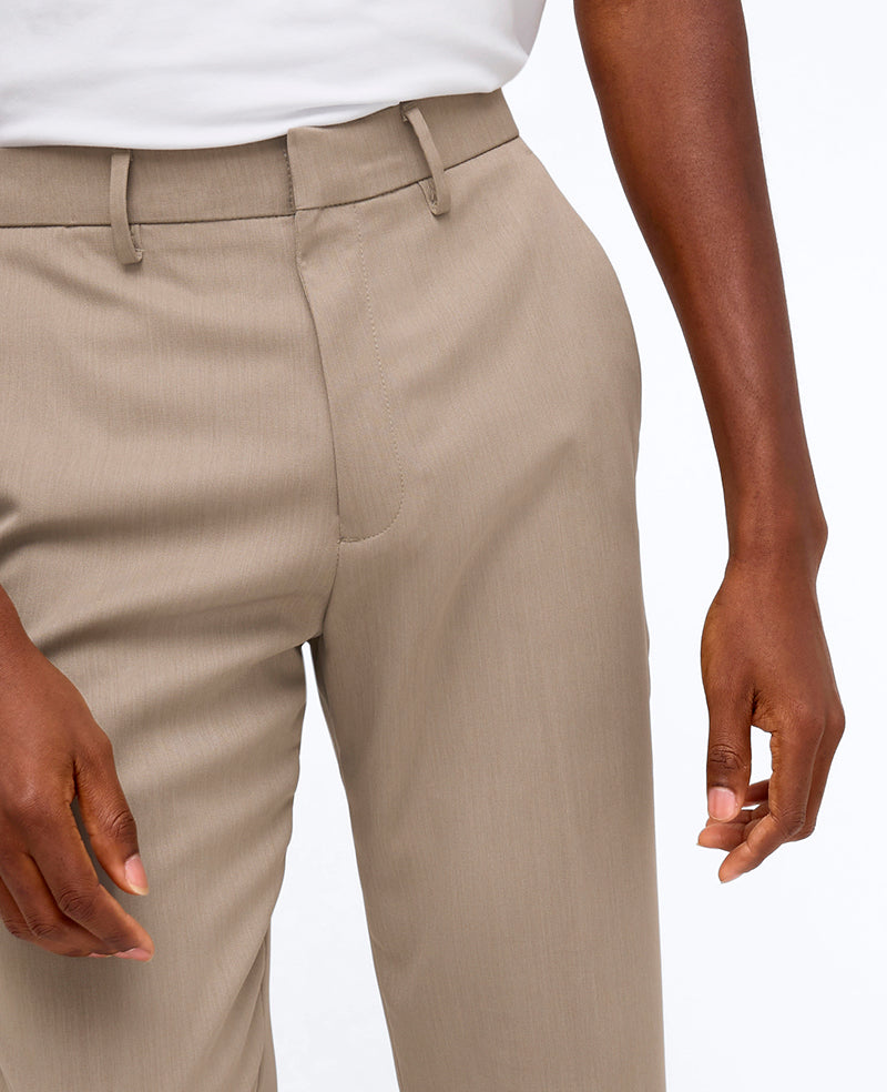 Kenneth Cole Reaction Clothing Slim-Fit Stretch Twill Dress Pant pantaloni oatmeal