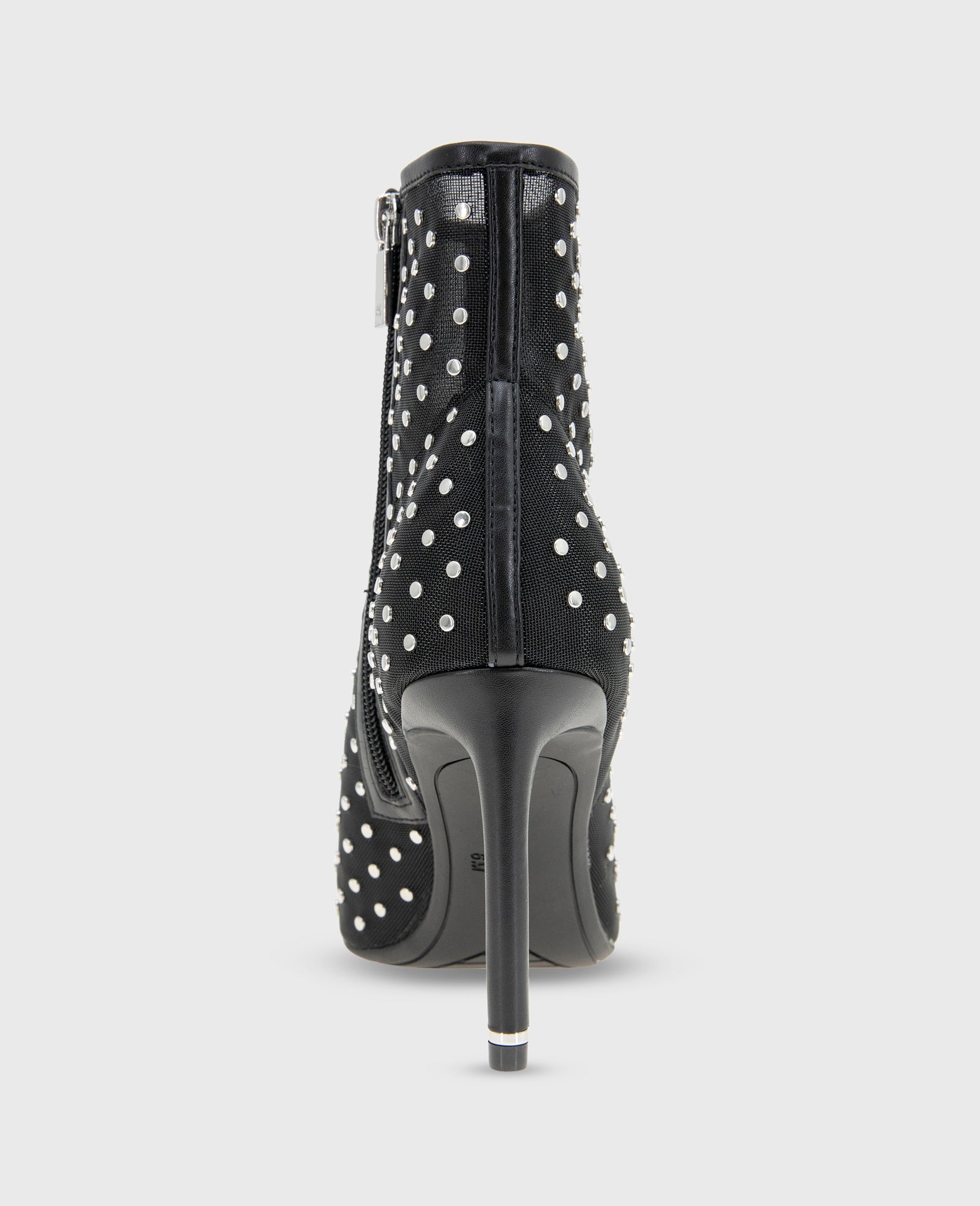 Kenneth Cole Reaction Shoes Quincy Mesh Micro Stud Heel Ankle Bootie stivaletti neri