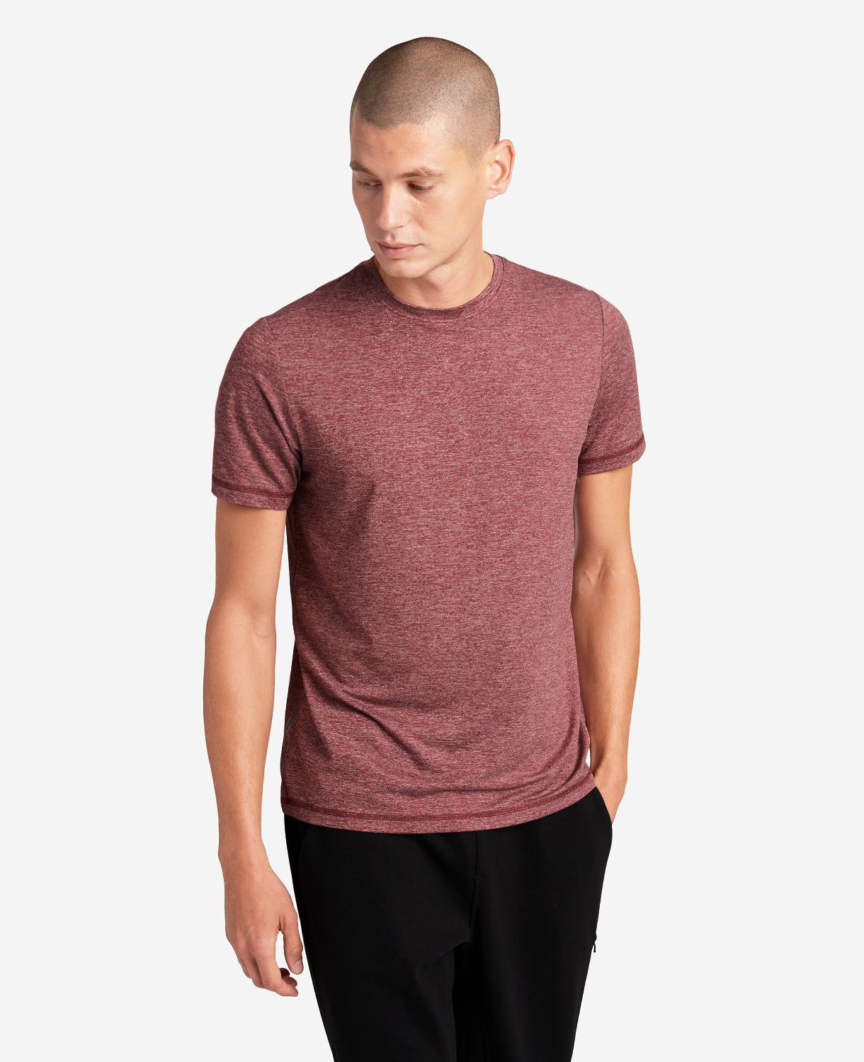 Kenneth Cole Reaction Essential Crew Neck Active Tee t-shirt bordeaux elasticizzata