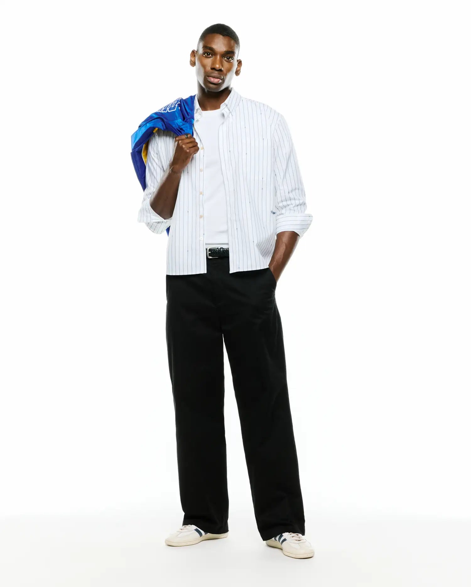 Psycho Bunny Men's Shirts Men's Peyton Oversized Stripe camicia bianca XXS-XXXL cotone