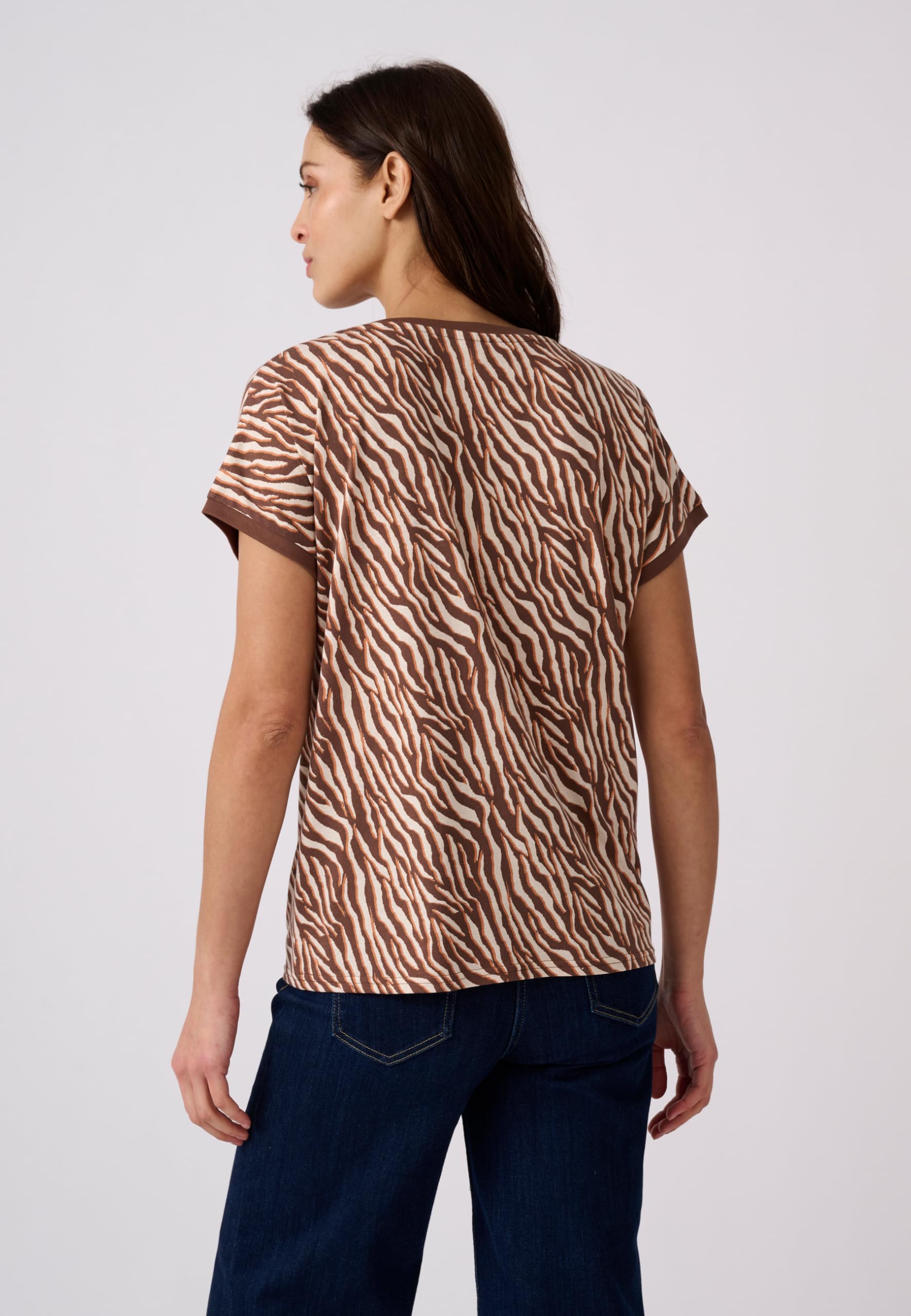 Damart Prêt-à-porter T-Shirt Scollo Tunisino verde a maniche corte
