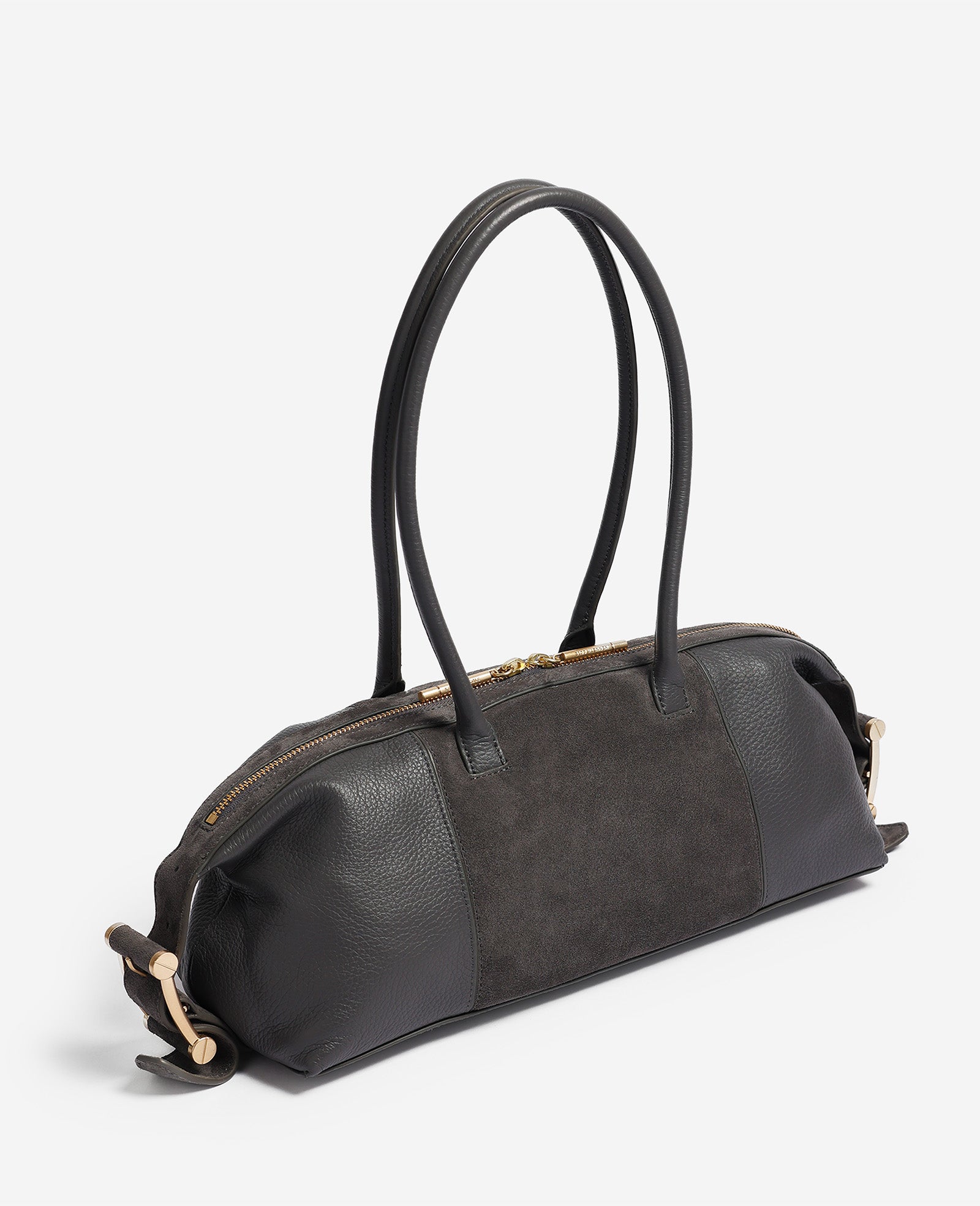 Kenneth Cole Reaction Bags Bowery Bowling Bag Borsa Donna in Pelle Grigia